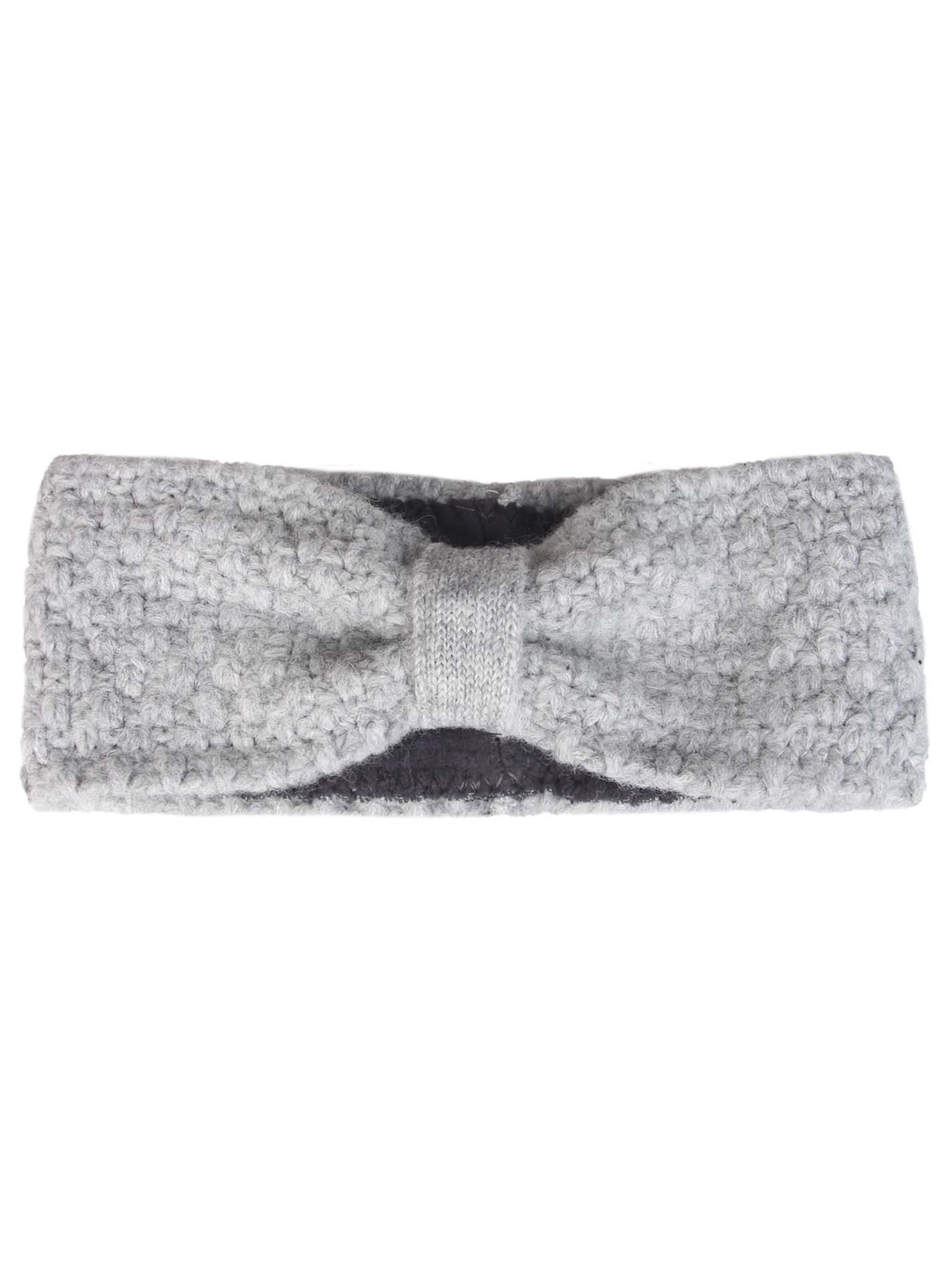 Zwillingsherz Stirnband "Muster" mit Muster, Knoten und Wollanteil