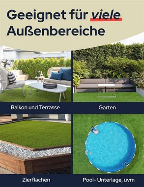 Kunstrasen KORSIKA - Viele Größen - 32mm hoch - Meterware, Balkon, Terrasse, Primaflor-Ideen in Textil, Rechteckig, Höhe: 32 mm