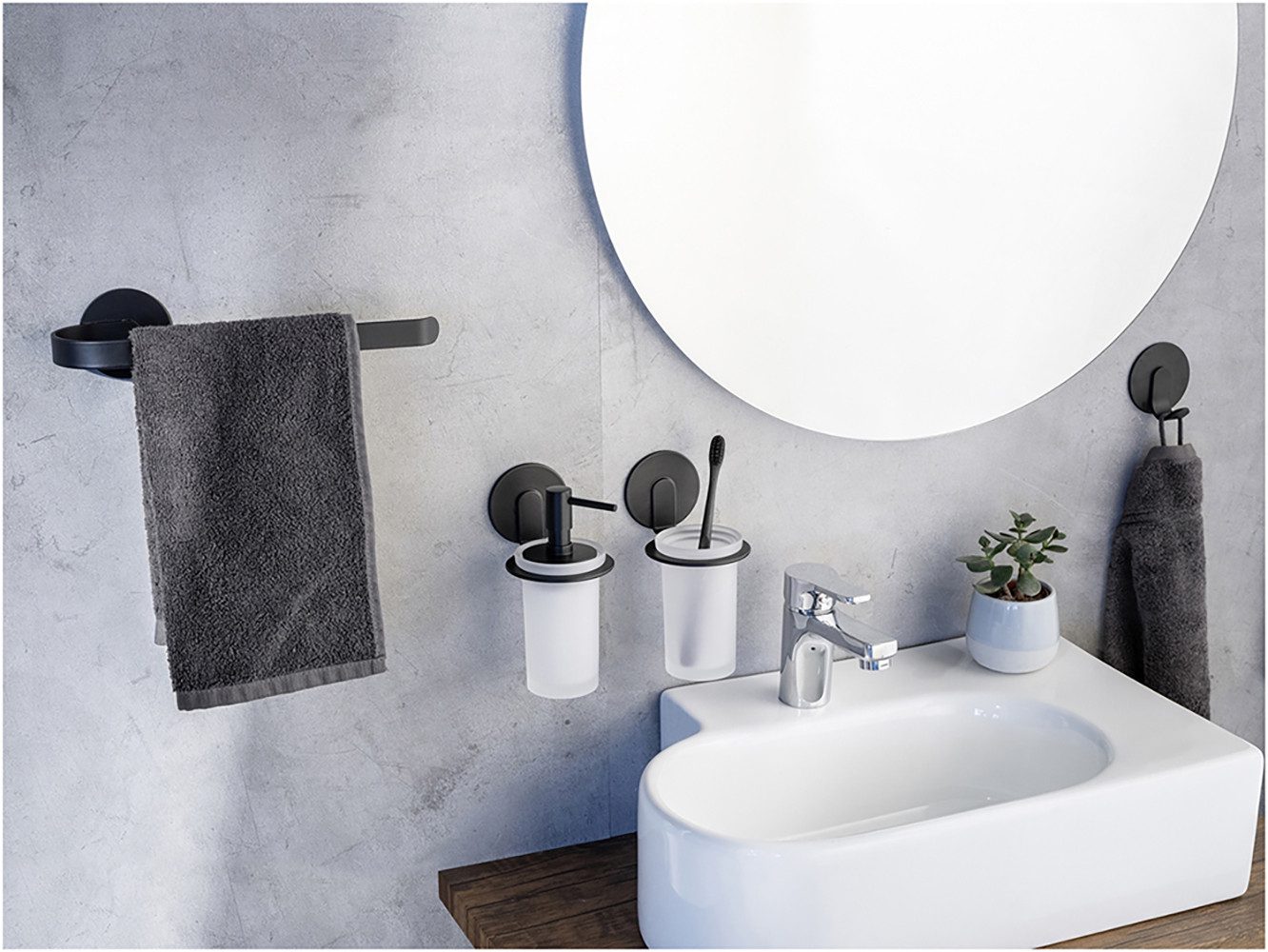 WENKO Handtuchhalter Turbo-Loc® Modell Bivio, aus Aluminium, Befestigen ohn günstig online kaufen