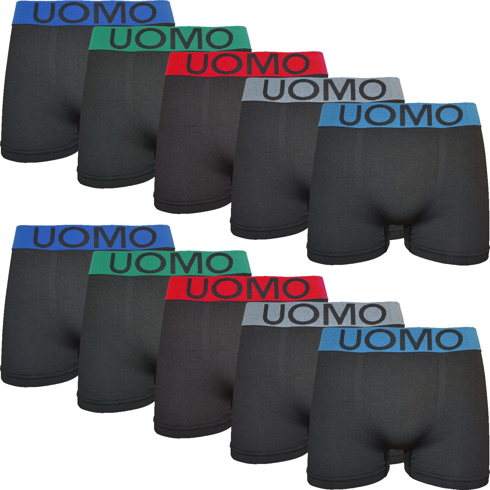 Socked Boxershorts Microfaser Unterhosen Retro Shorts (10-St) bequeme, sanft weiche Unterwäsche