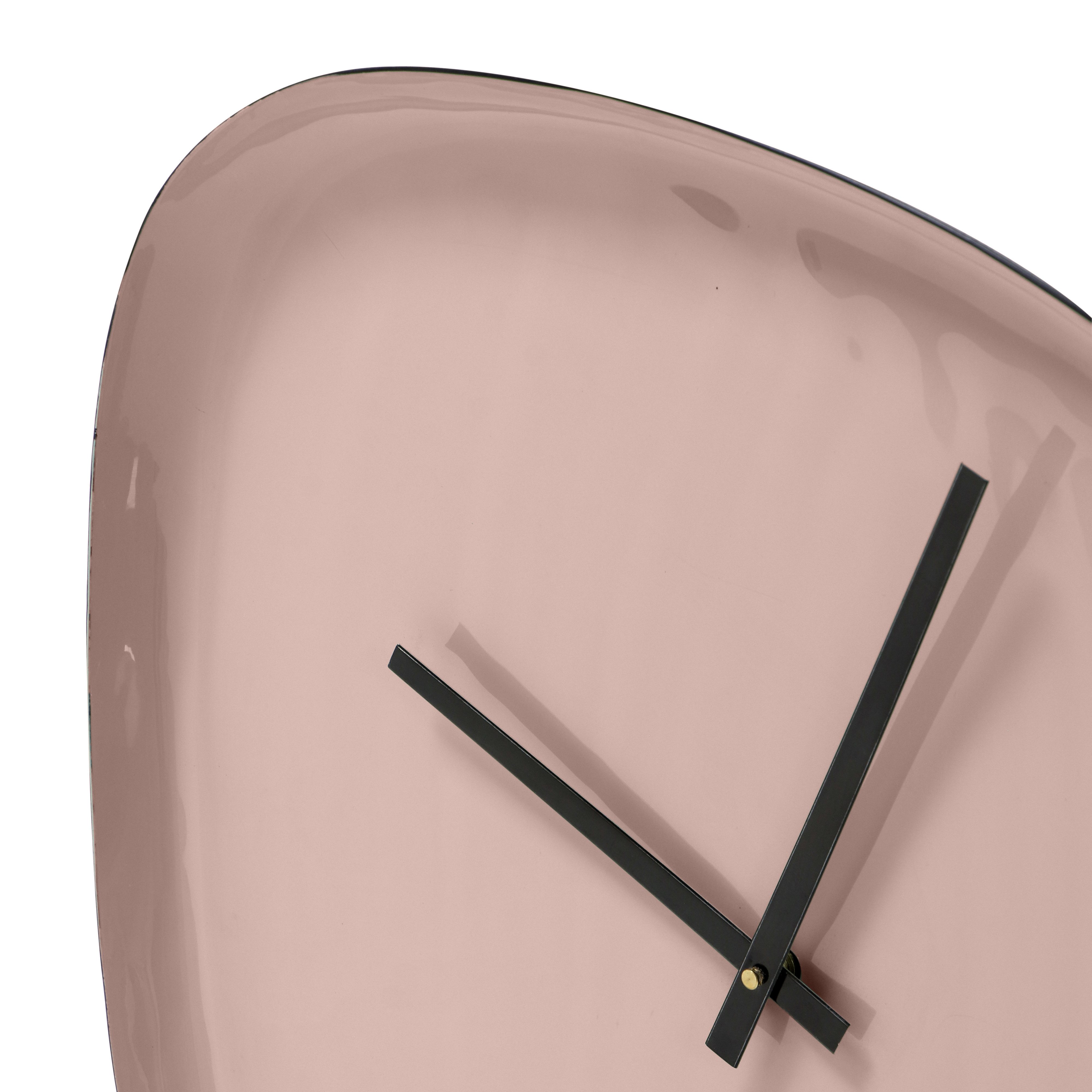 furnling Wanduhr Tomu (moderne Uhr in organischer Form, mit Aufhängung, Ø 42 cm, mokka)