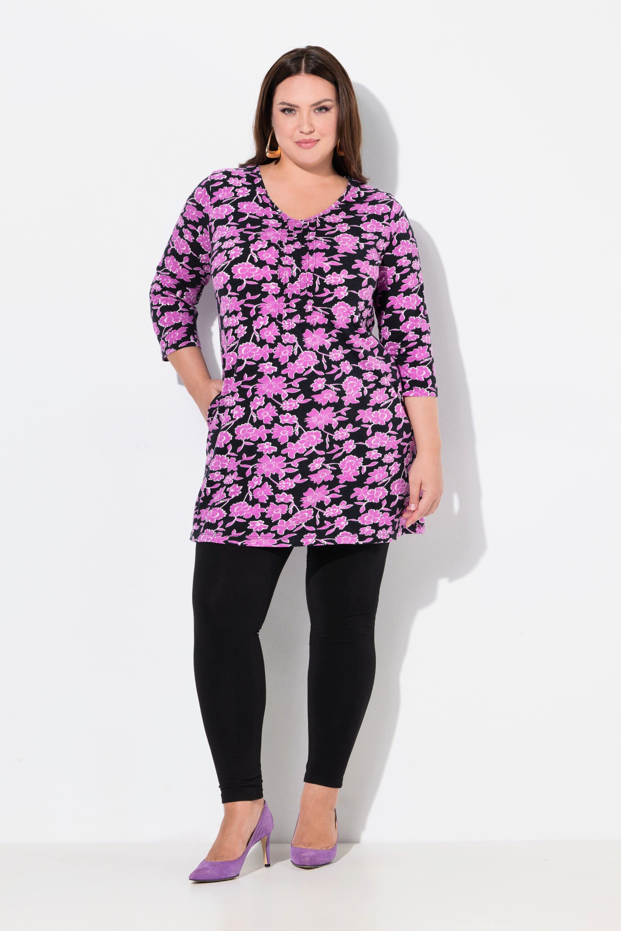 Ulla Popken Longshirt Longshirt Biesen A-Linie günstig online kaufen