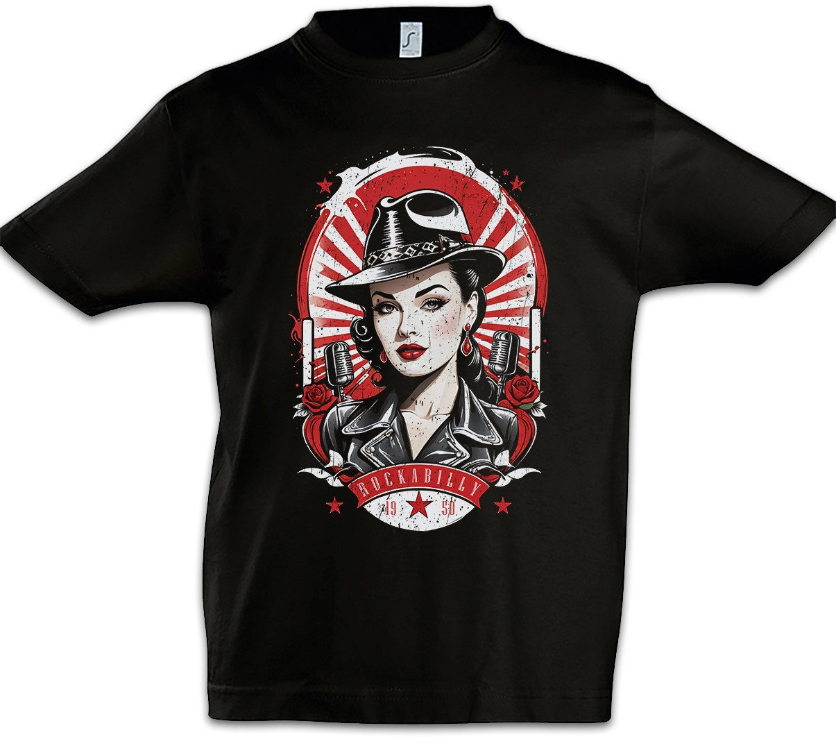 Print-Shirt Rockabella Beauty Kinder T-Shirt Tattoo Rockabilly Art Artist Fifties