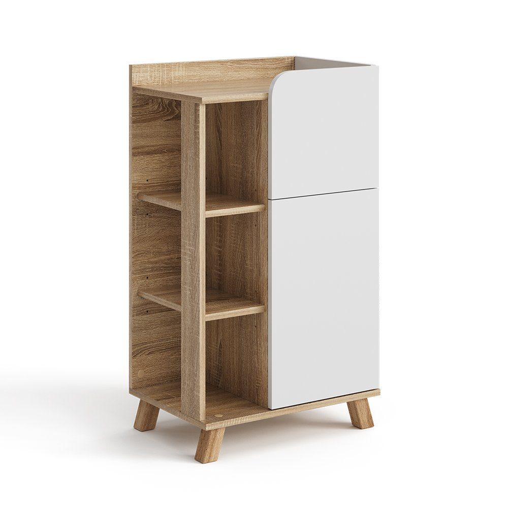 Vicco Midischrank Karen, Sonoma/Weiß, 50 x günstig online kaufen