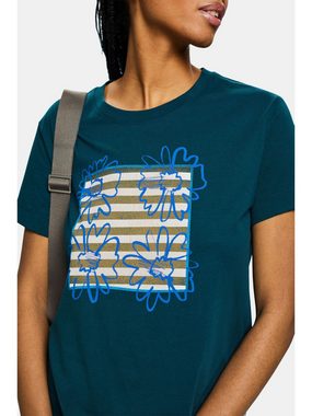Esprit T-Shirt Baumwoll-T-Shirt mit Print (1-tlg)
