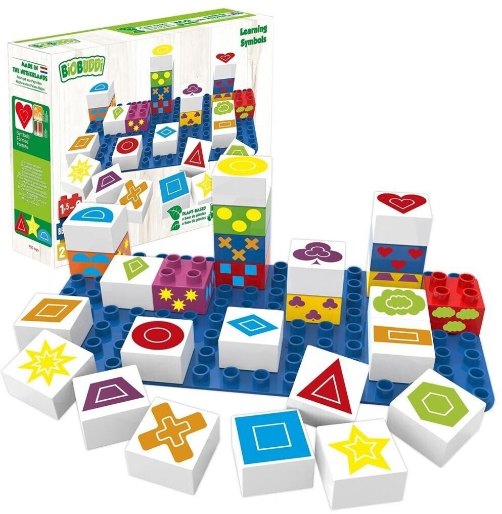 Biobuddi Lernspielzeug Shapes Lernset Sortierspiel Lernspiel Formenspiel Zuordnungsspiel, Geschicklichkeitsspiel Motorikspiel Kindergarten Vorschule Spielzeug