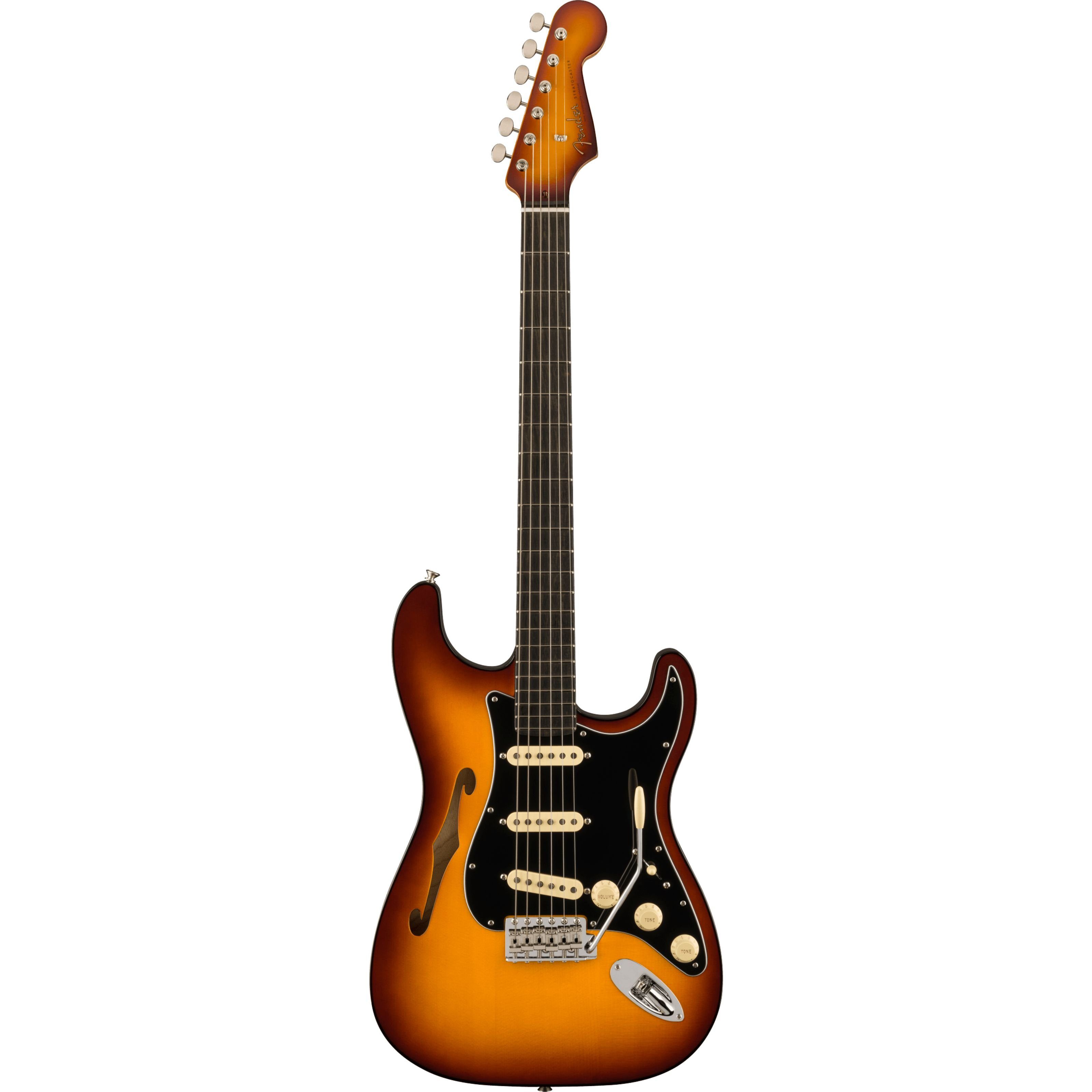 Fender E-Gitarre, E-Gitarren, ST-Modelle, LTD Suona Thinline Stratocaster EB Violin Burst - E-Gitarre