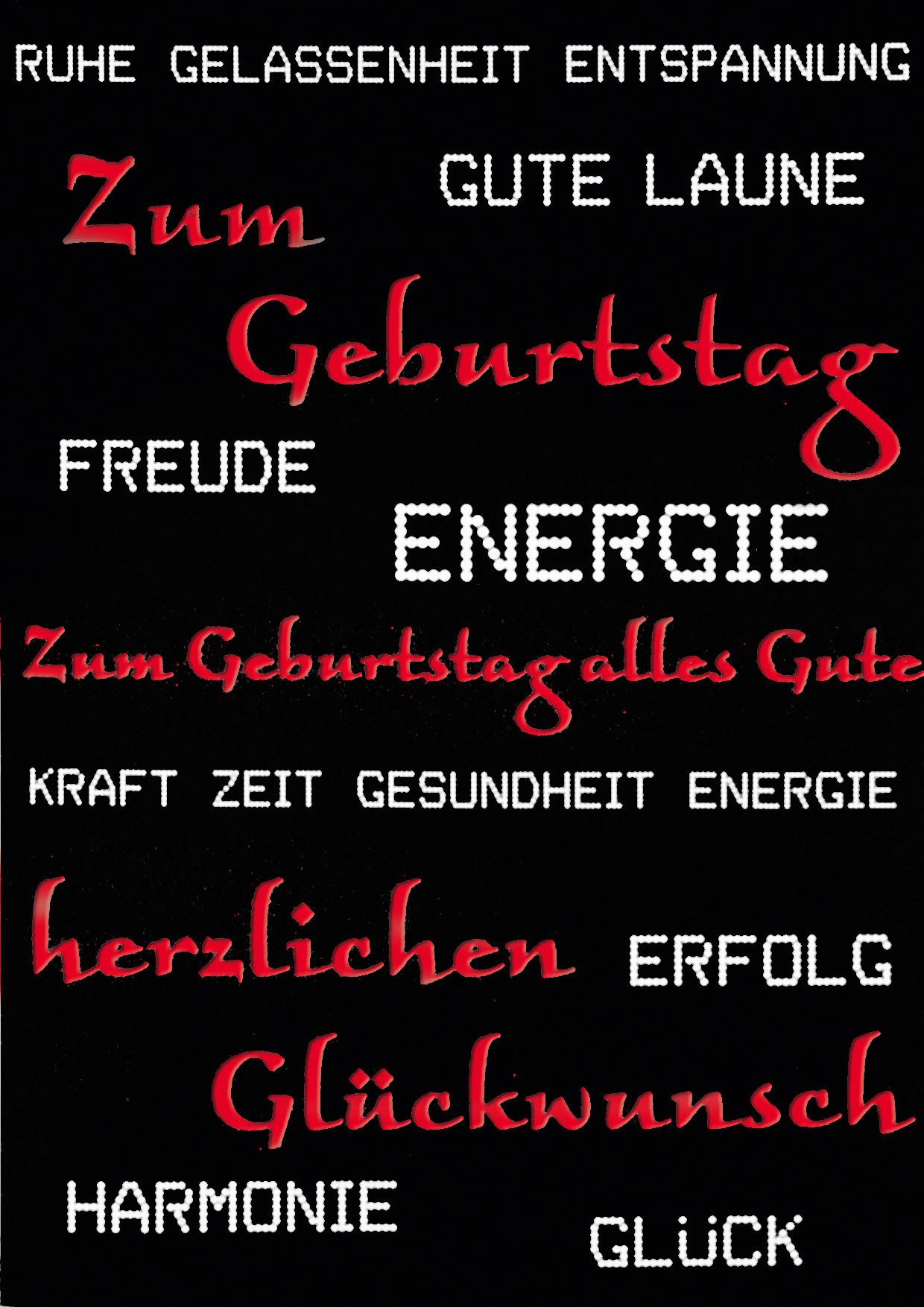 Grußkarten Geburtstag - A4 - Glückwunschkarte im Format 21 x 29,7 cm mit