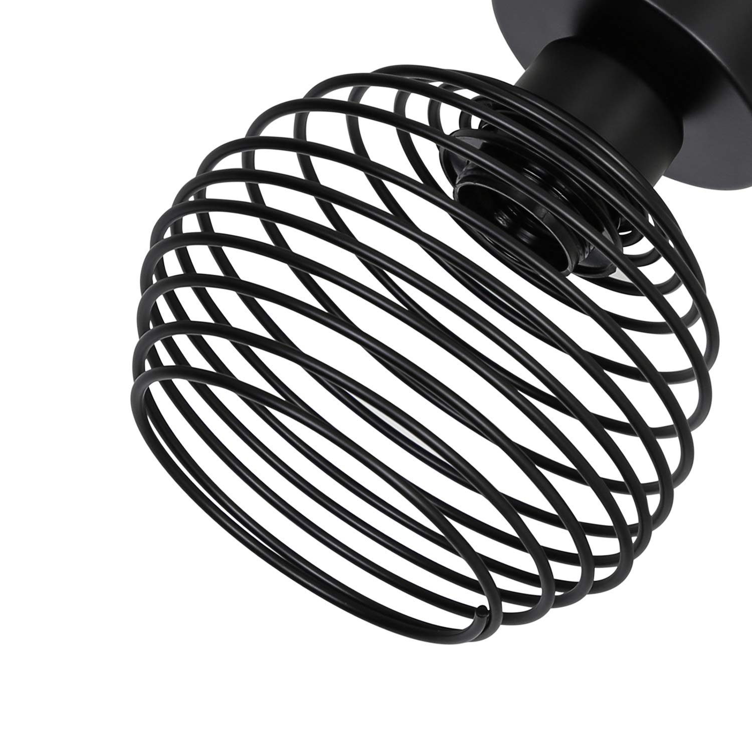 Nettlife Deckenleuchte Deckenleuchte Schwarz 2xE27 Metall Lampenschirm, LED wechselbar, Flur Küche Gang Schlafzimmer