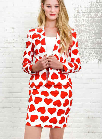 Opposuits Kostüm Queen of Hearts, Zeig Herz - nicht nur zum Valentinstag!