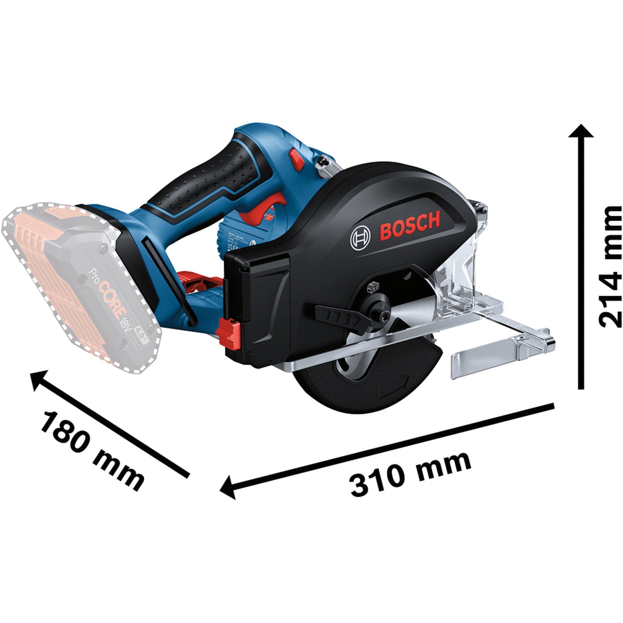 Bosch Professional Kappsäge Bosch Professional Akku-Metallkreissäge GKM 18V-50