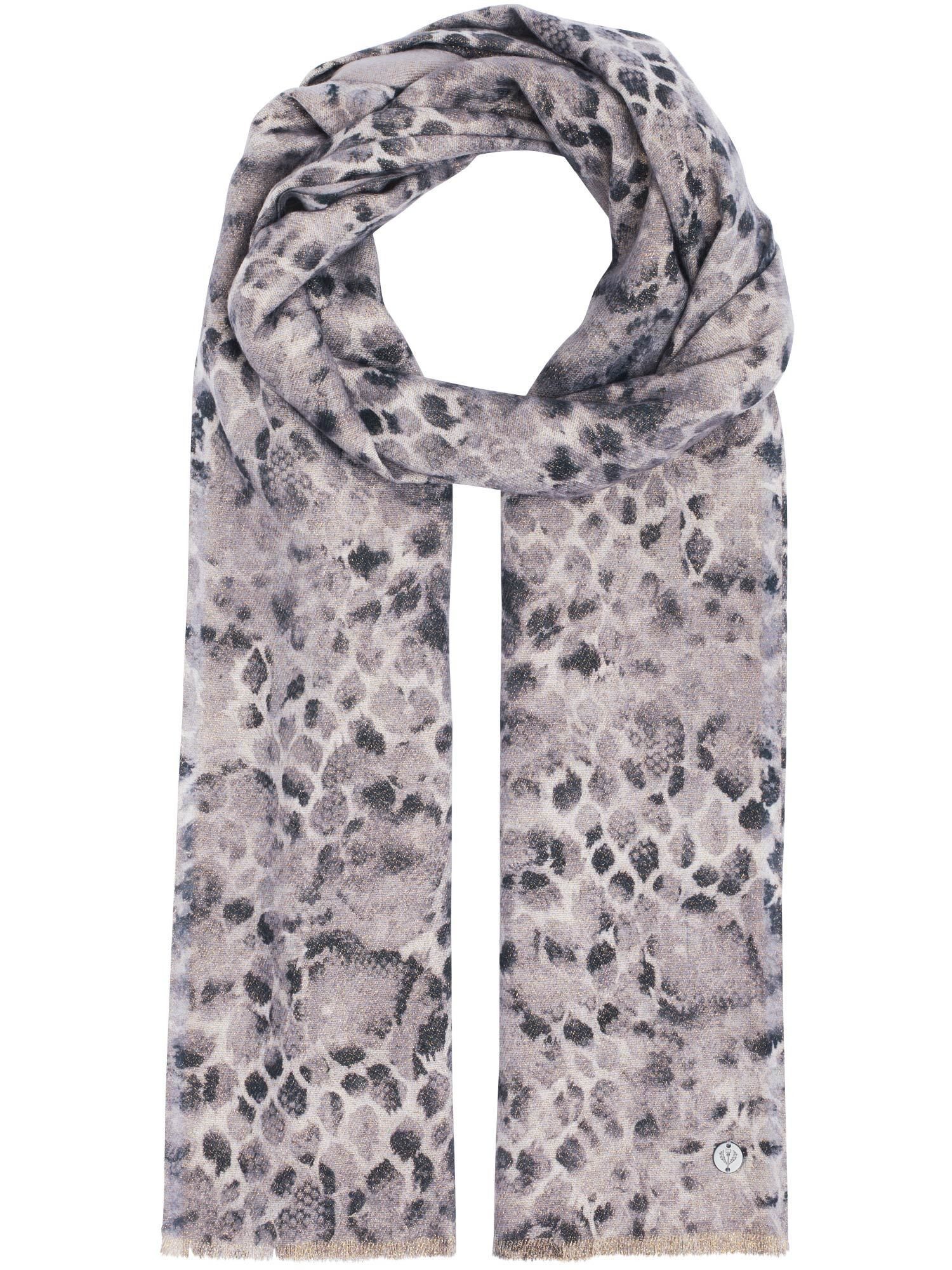 Fraas XXL-Schal Glitzernde Doubleface-Stola mit Schlangenhaut-Design, (1)