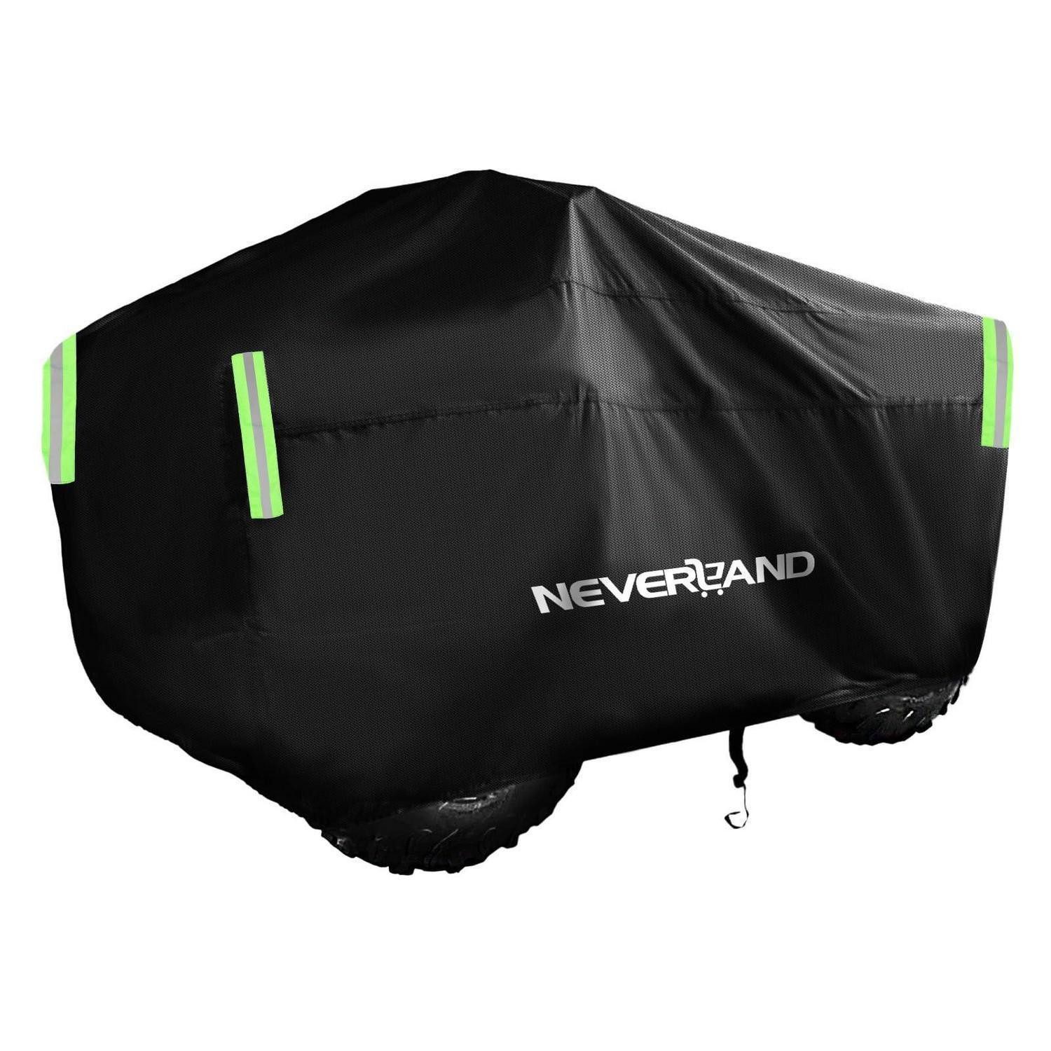Schutzplane Abdeckplane ATV Quad 300D Oxford Riemen Reflektoren Schutz XL Schwarz