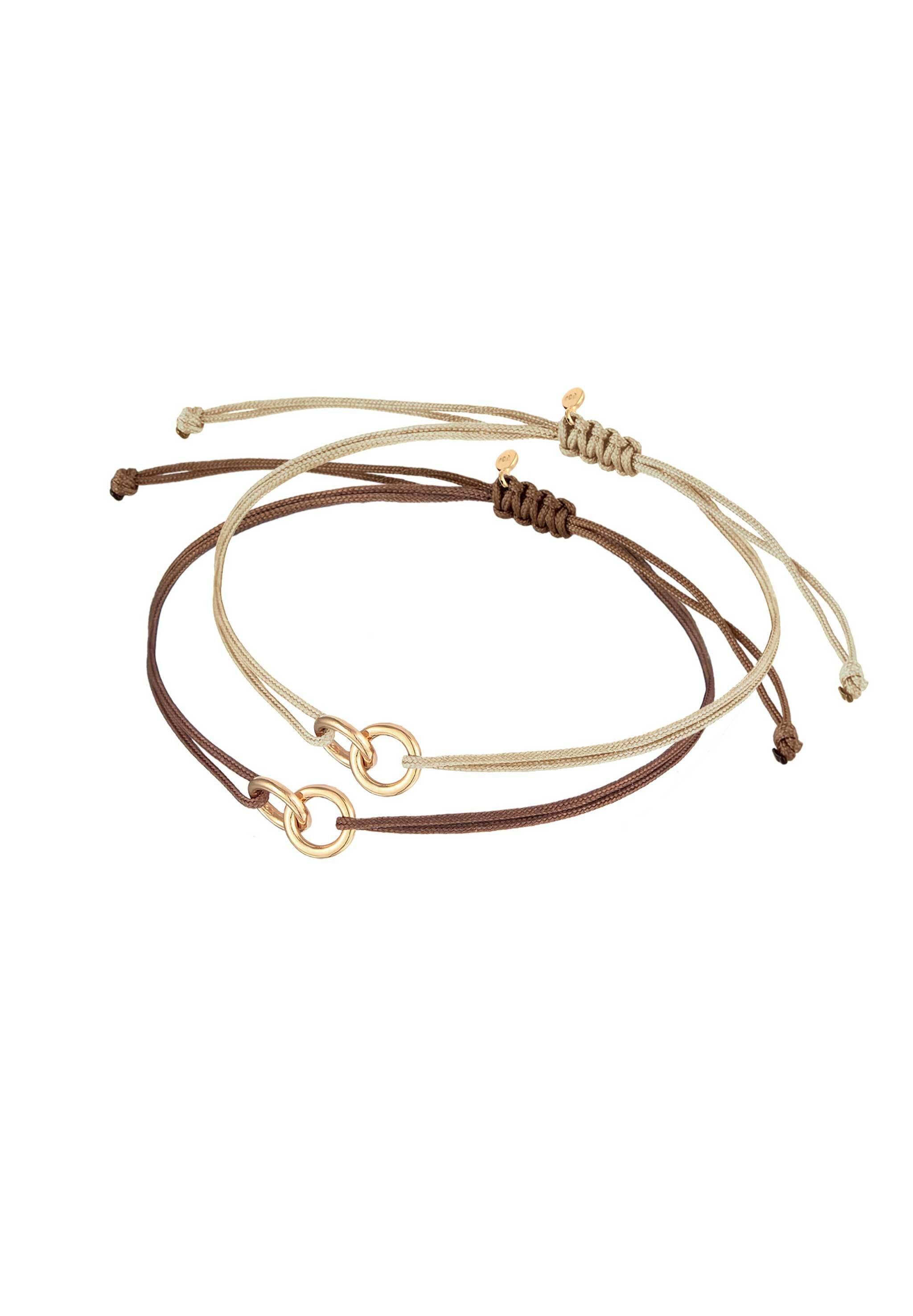 Elli Armband Set Kreis Infinity 925 Sterling Silber vergoldet, Infinity günstig online kaufen