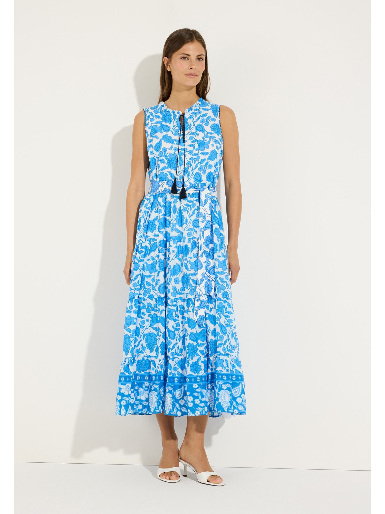 MORE&MORE Blusenkleid weites Maxikleid mit Volants