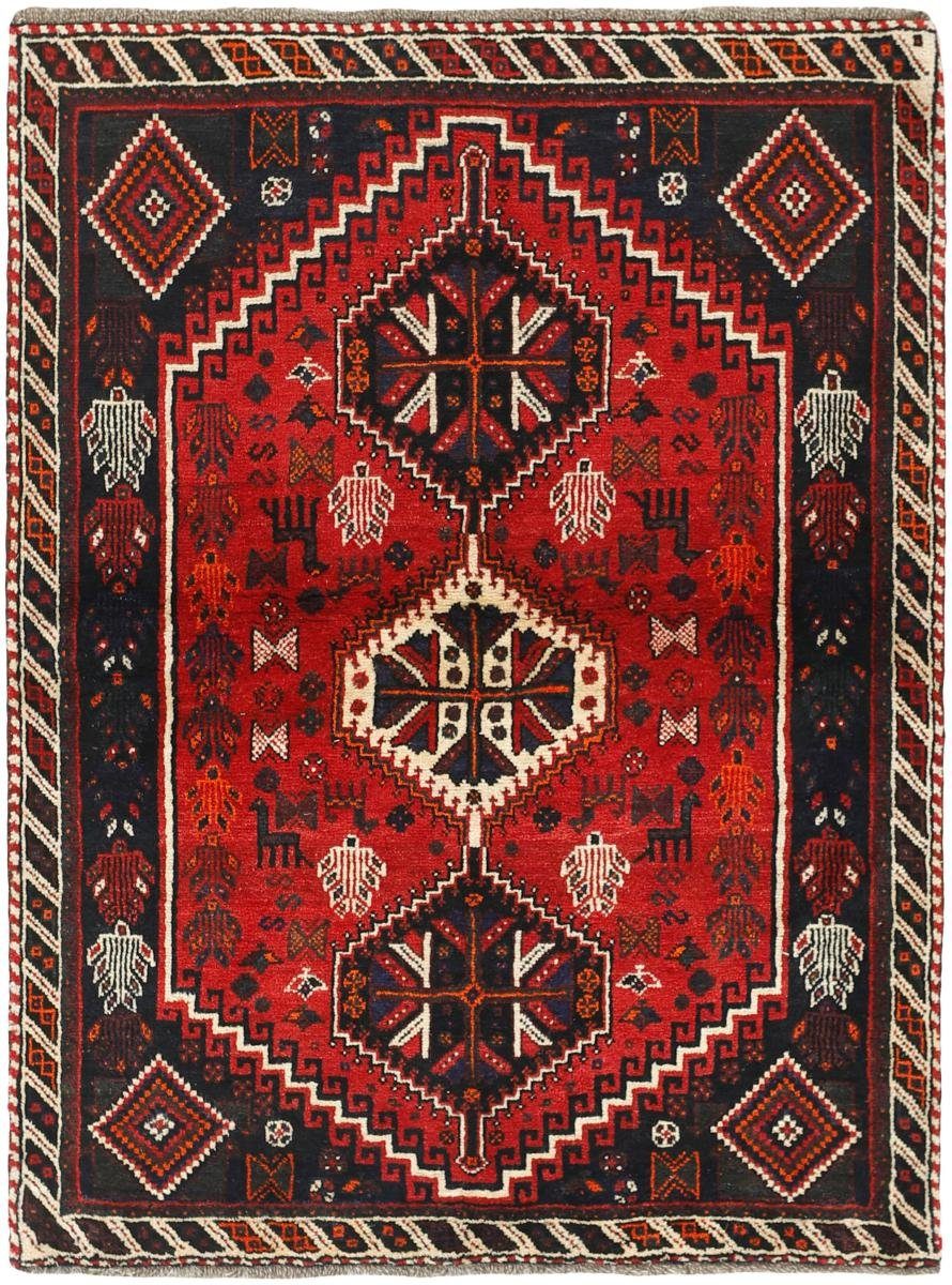 Orientteppich Shiraz 129x171 Handgeknüpfter Orientteppich / Perserteppich, Nain Trading, rechteckig, Höhe: 10 mm
