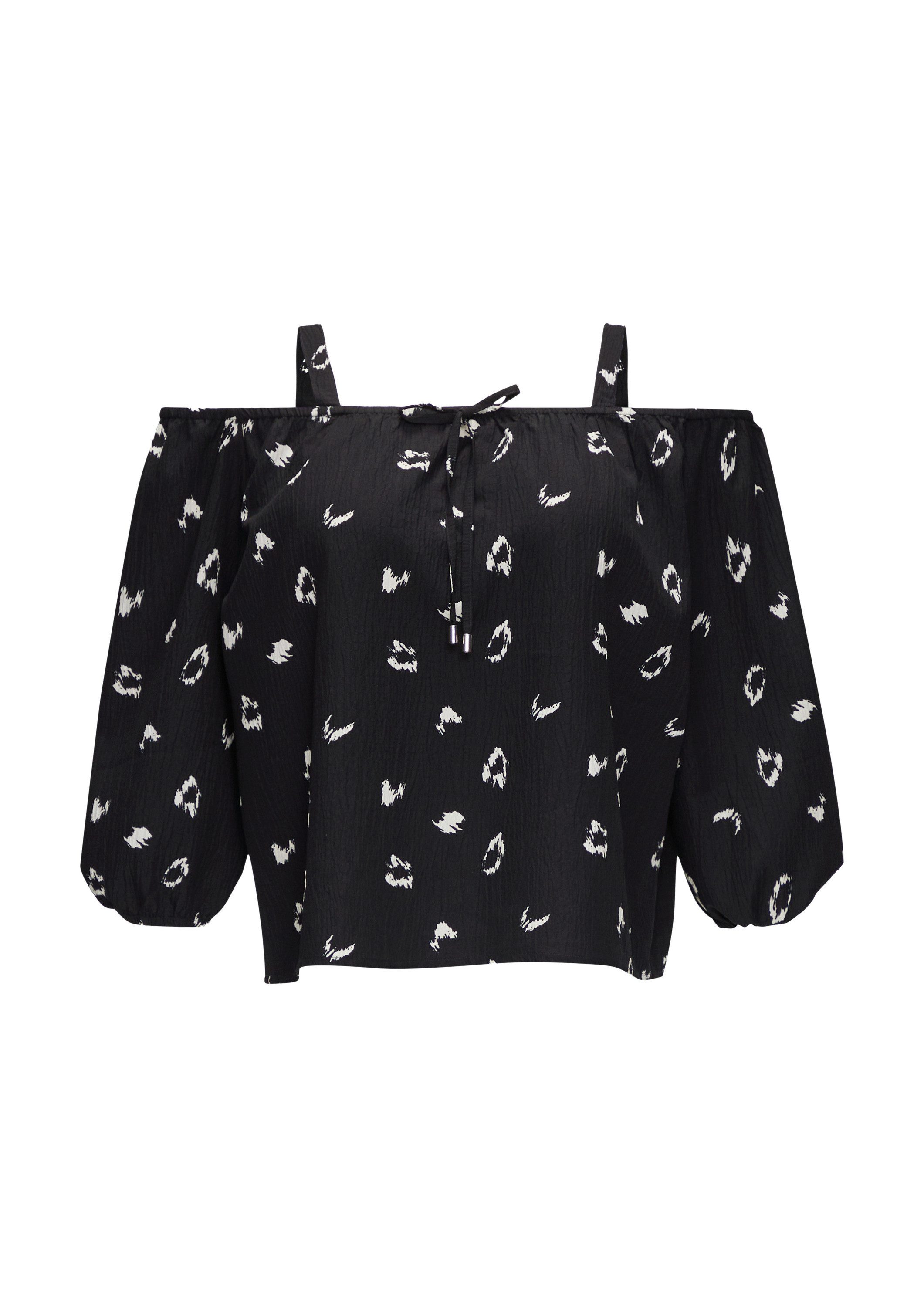 QS Kurzarmbluse Bluse Bluse mit Off-Shoulder-Ausschnitt günstig online kaufen
