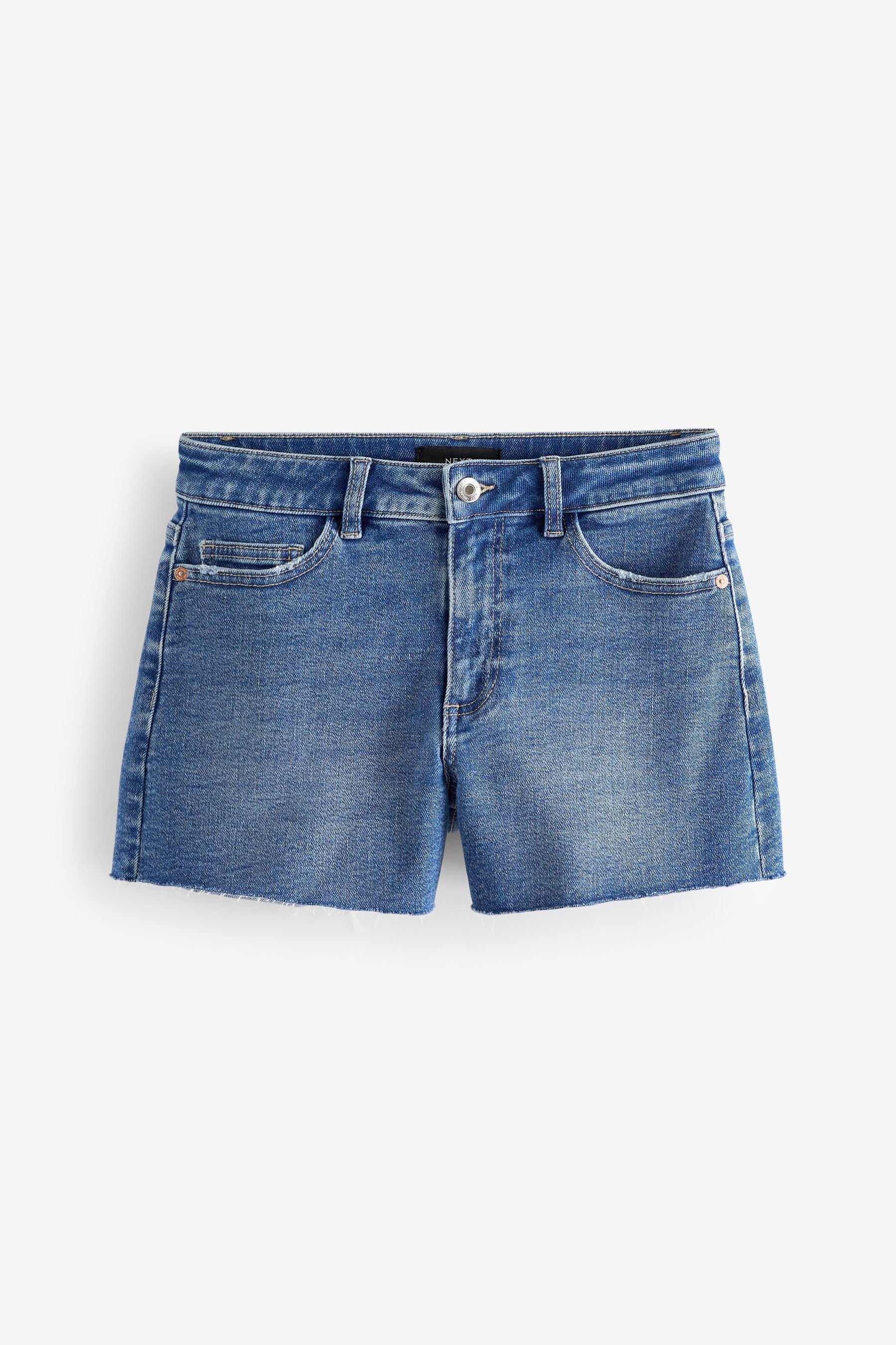 Next Jeansshorts Superweiche Denim-Shorts mit Fransensaum günstig online kaufen