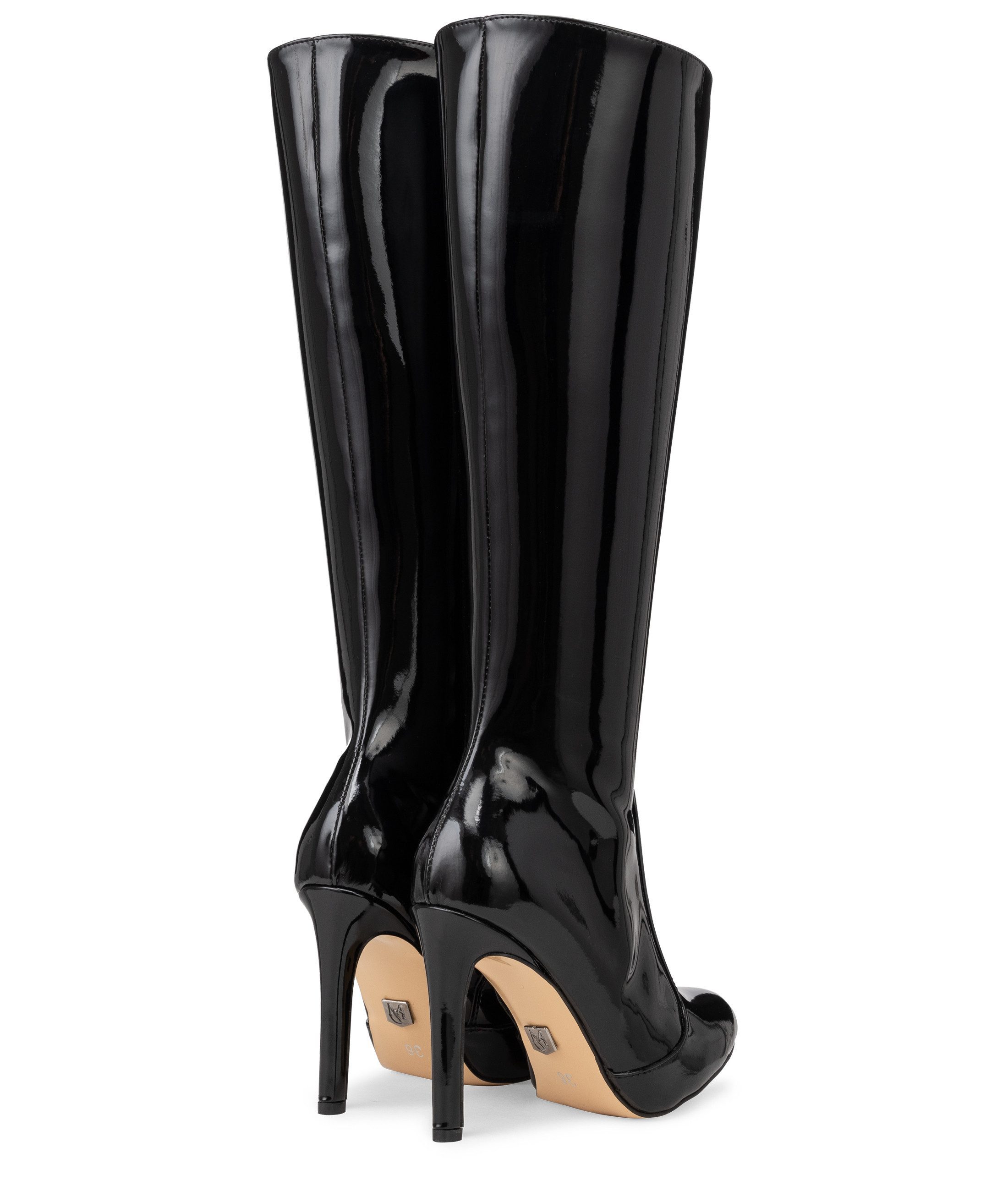Michael Soul Donna schwarz lack High-Heel-Stiefel