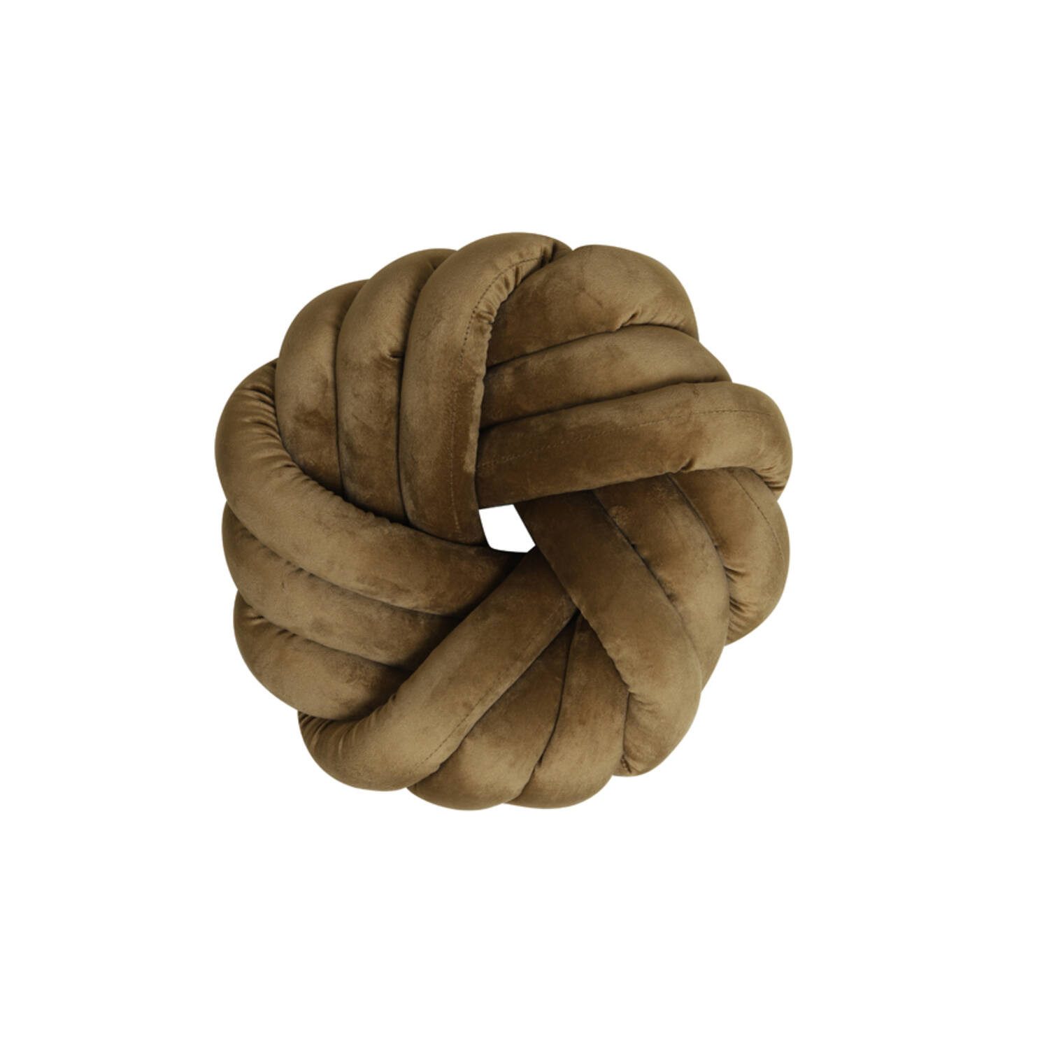 Light & Living Zierkissen Light & Living Kissen Knot, Velvet Karamell, 6853562, (1 St)