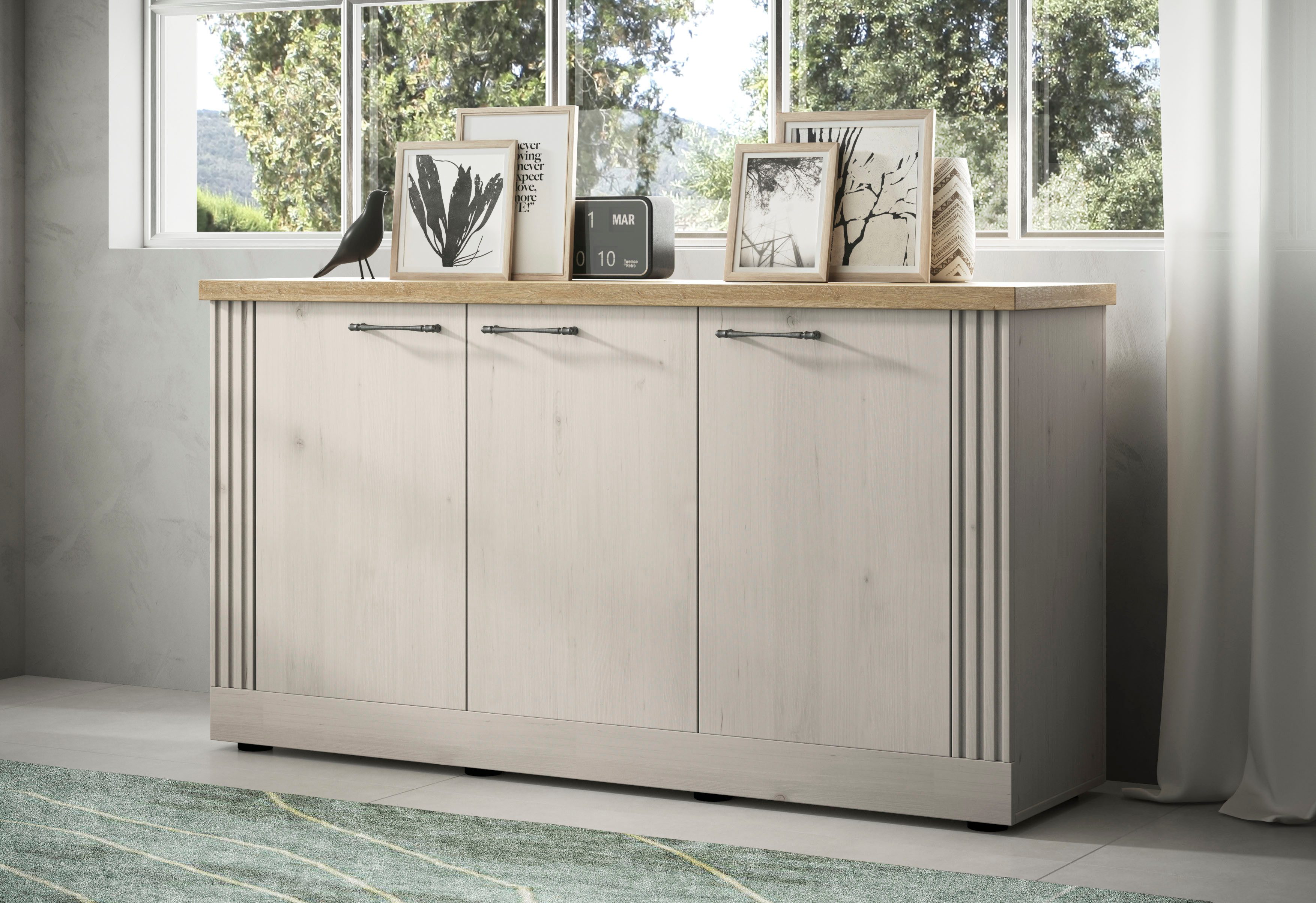 Home affaire Sideboard Country Breite 164 cm, Kommode mit 3 Türen, Anrichte günstig online kaufen