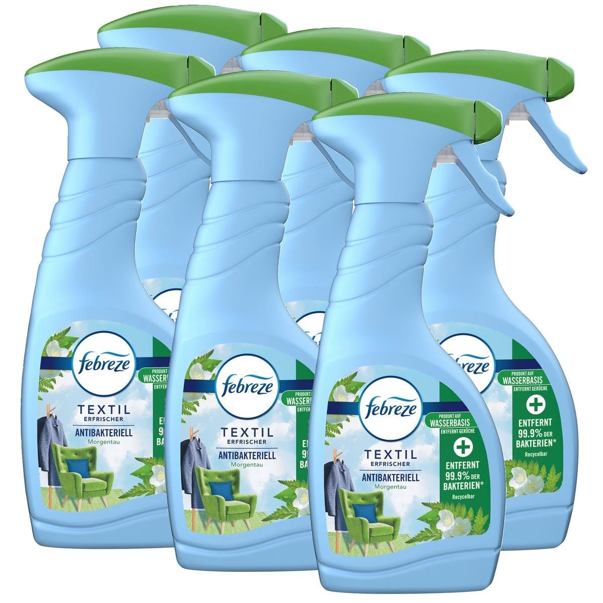 Febreze Raumduft Febreze Textilerfrischer Antibakteriell 500ml -  Textilspray (6er Pack)