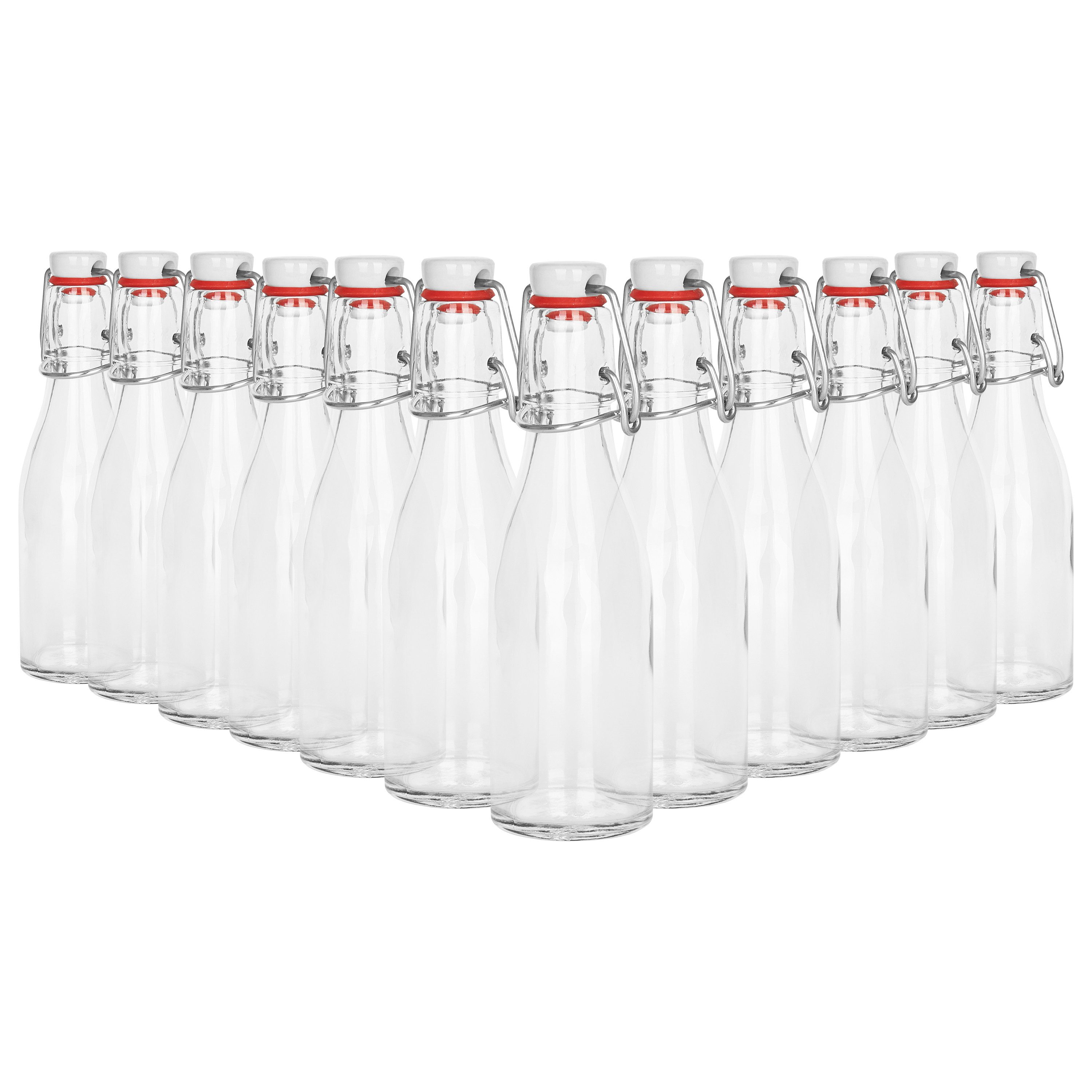 MamboCat Vorratsglas 12er Set Bügelflasche 200 ml + Bügelverschluss - Glasflasche für Most, Glas – Bild 2 von 5