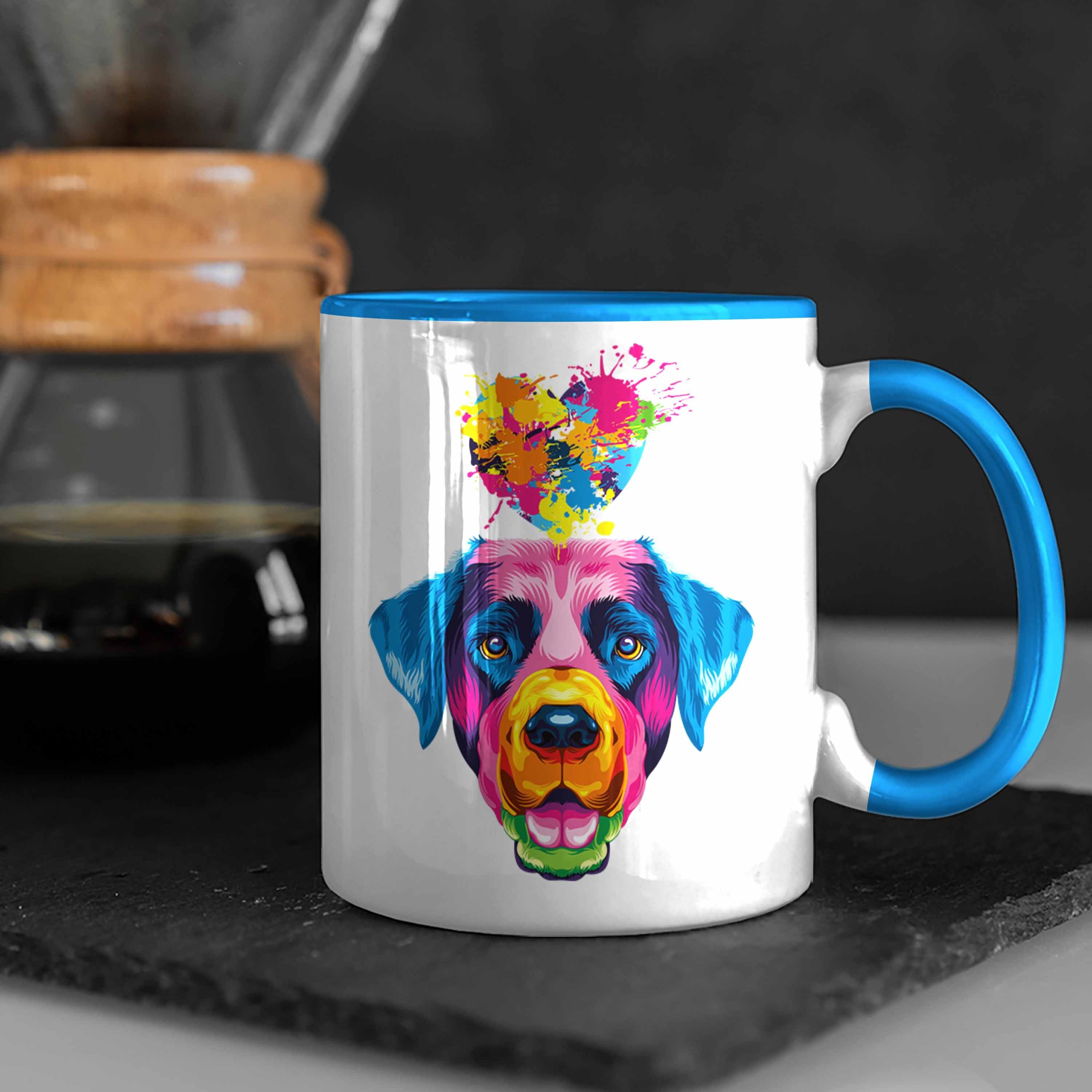 Farbe Geschenk Lustiger Blau Geschenkid Besitzer Trendation Herz Labrador Tasse Spruch Tasse