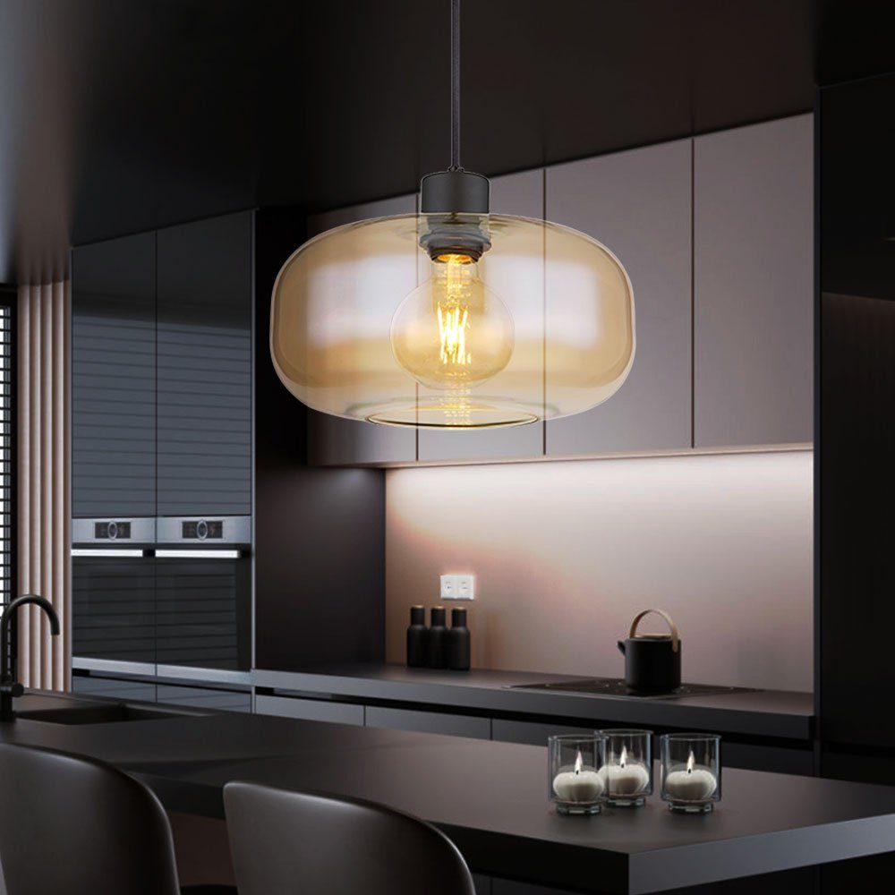 Leuchtmittel amber Wohnzimmerleuchte Pendelleuchte, nicht inklusive, modern etc-shop Esstischlampe Hängelampe Pendellampe
