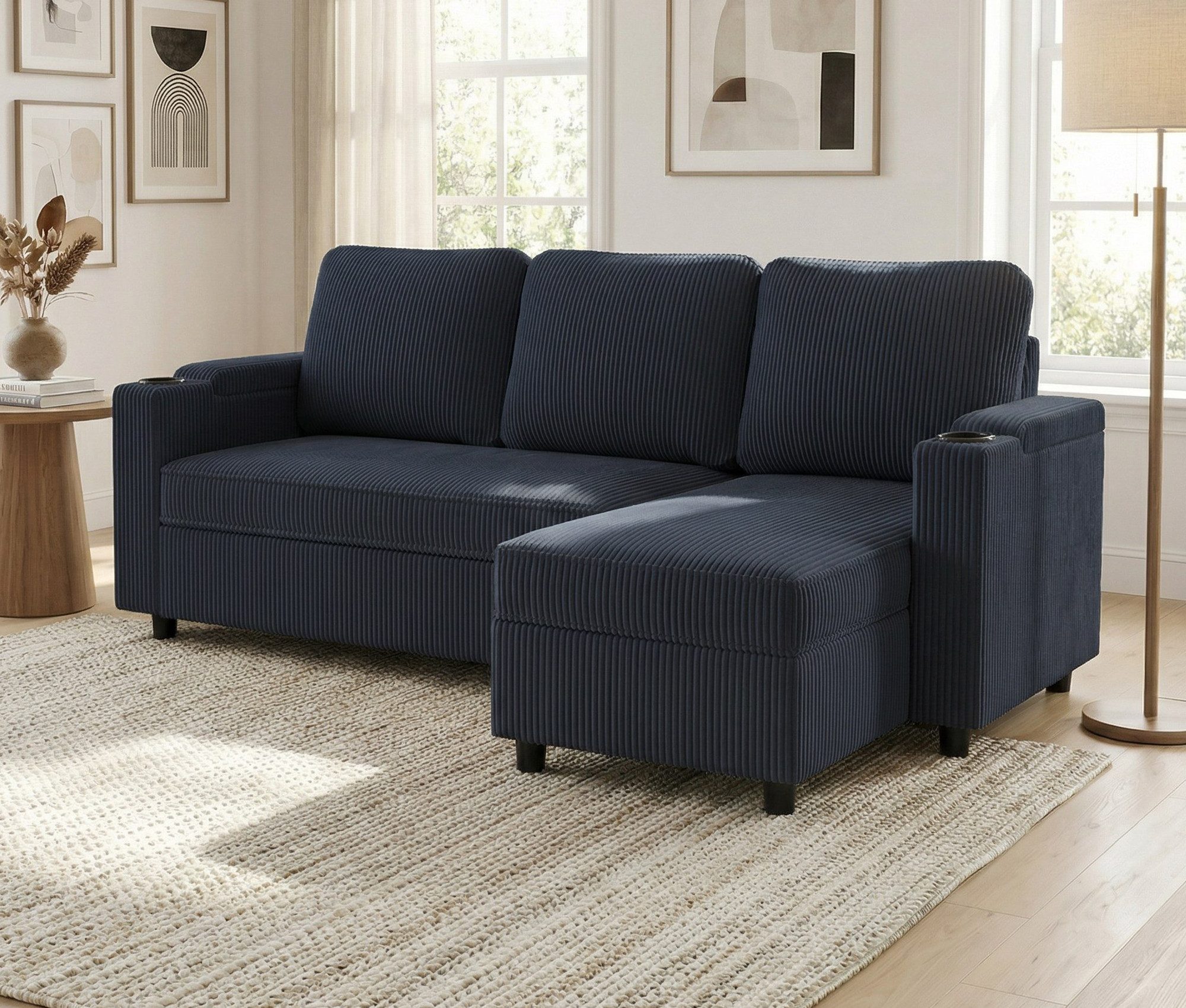 GUNJI Ecksofa L-shaped/U-shaped sofa with storage and sleeping functions