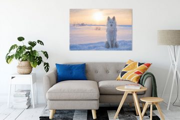Pixxprint Leinwandbild Wolf im Schnee, Wolf im Schnee (1 St), Leinwandbild fertig bespannt, inkl. Zackenaufhänger