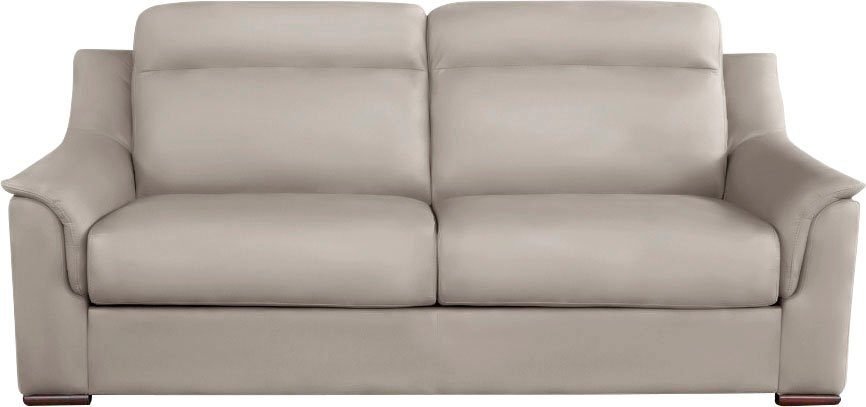 Nias Italia Schlafsofa Sorano, inklusive Matratze und klappbaren Bettunterbau, Liegefläche 140/205 cm hell grau