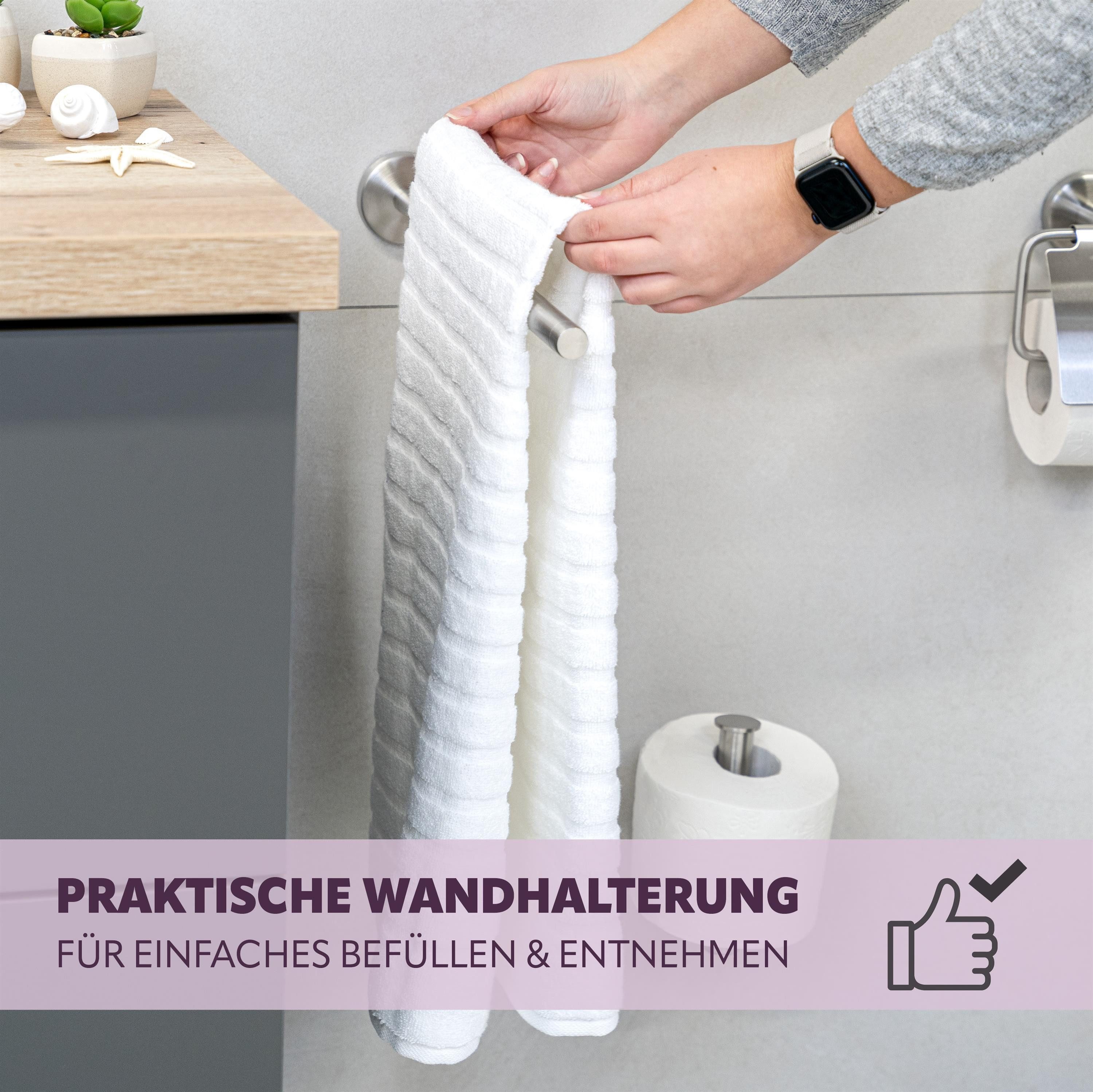 bremermann Teleskop-Handtuchhalter Bad-Serie PIAZZA - ausziehbar, aus Edelstahl matt