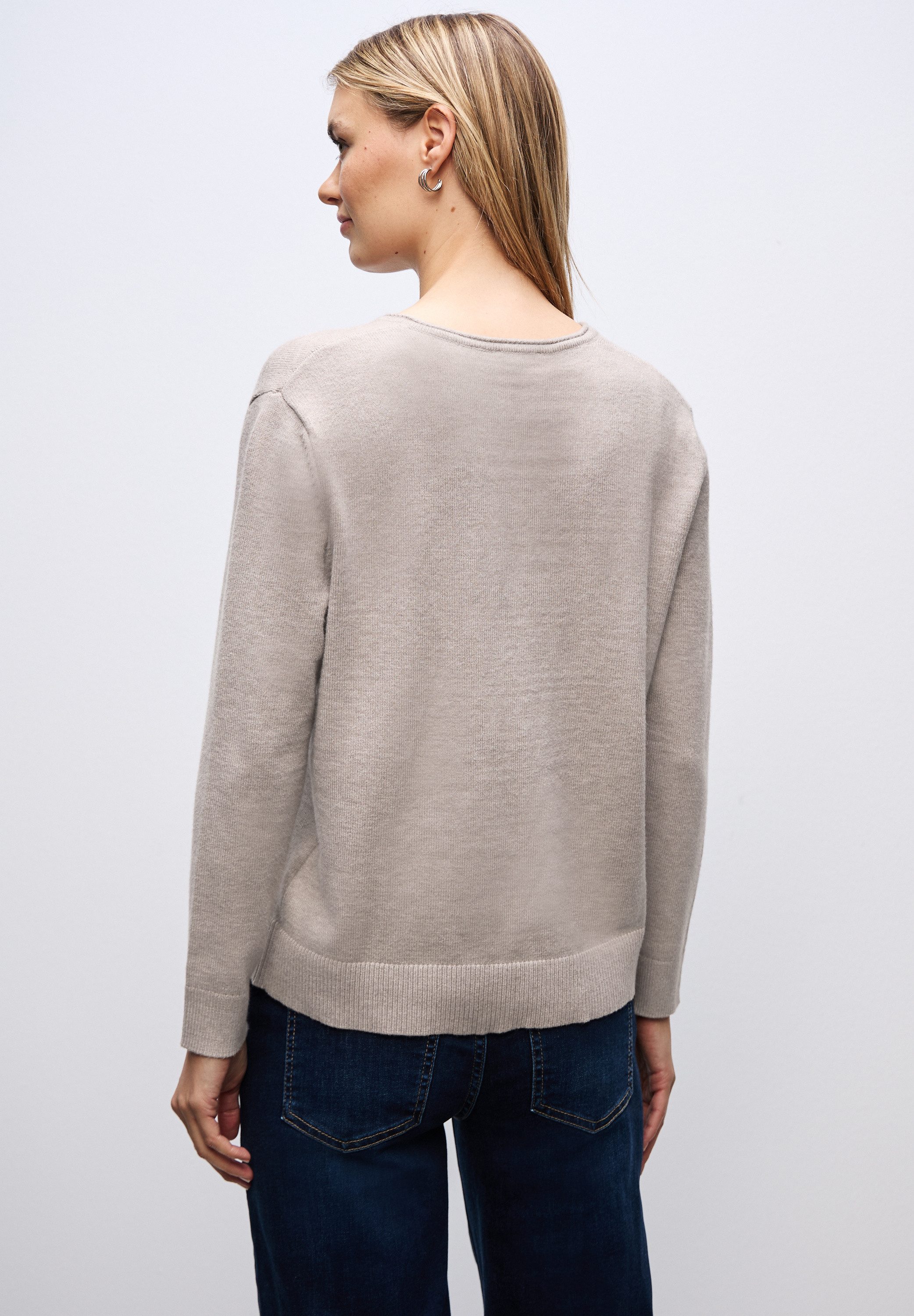 STREET ONE Strickpullover in Unifarbe