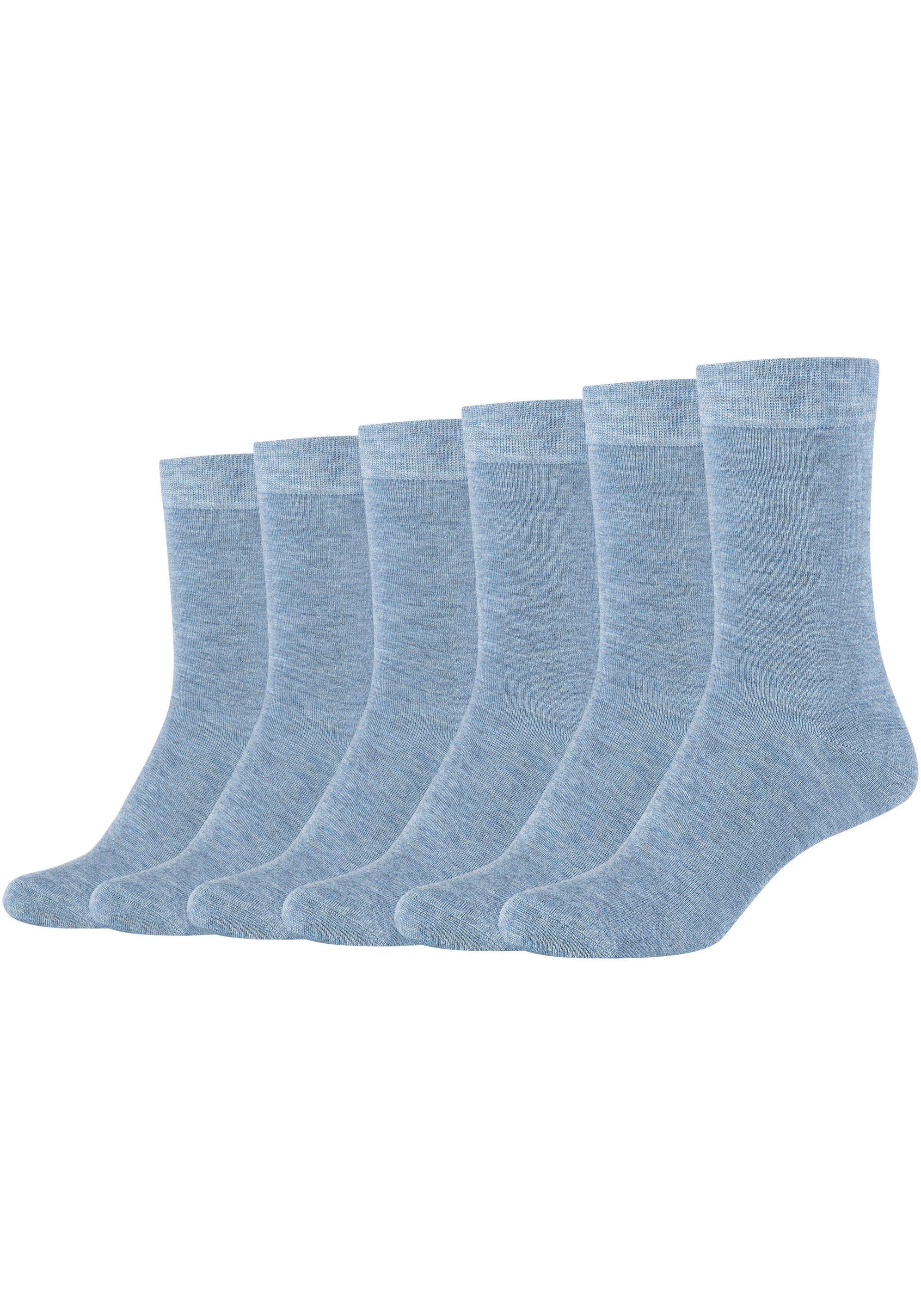 Camano Socken (Packung, 6er-Pack) Mit hangekettelter Zehennaht