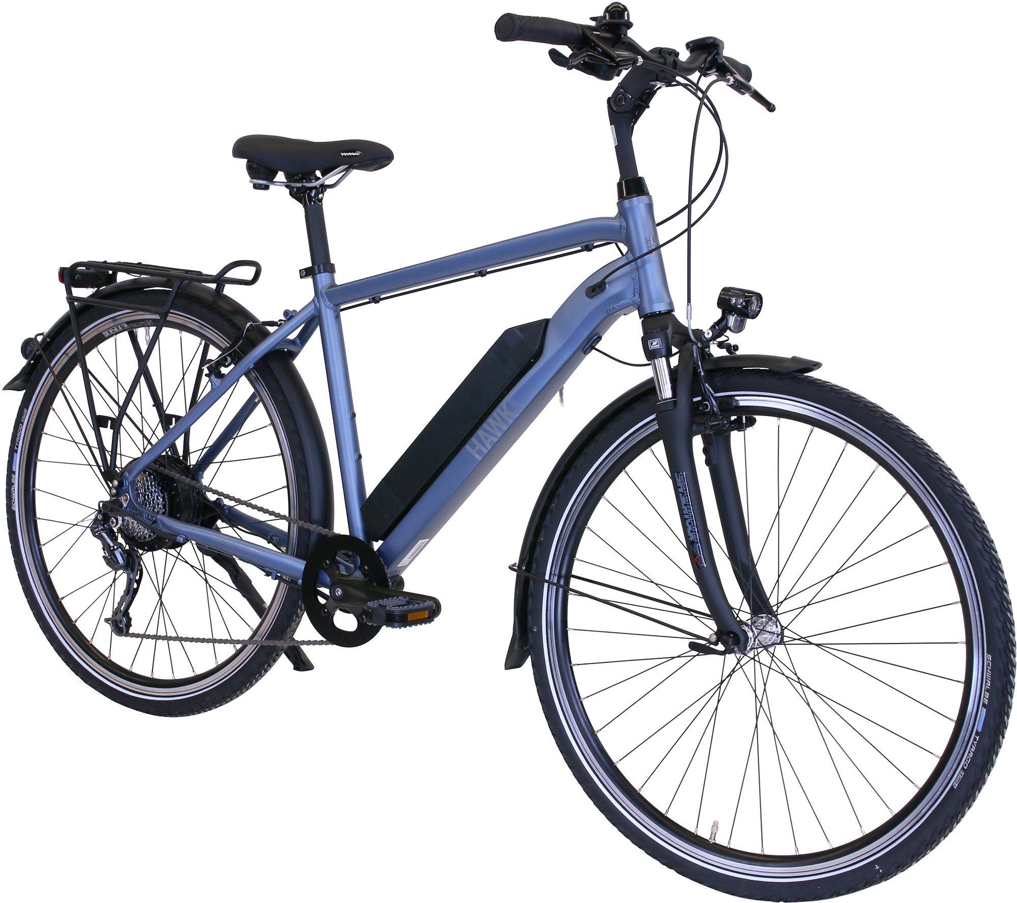 HAWK Bikes E-Bike 418 8 Gang Kettenschaltung, microSHIFT Heckmotor, Wh Akku Microshift Schaltwerk, HAWK