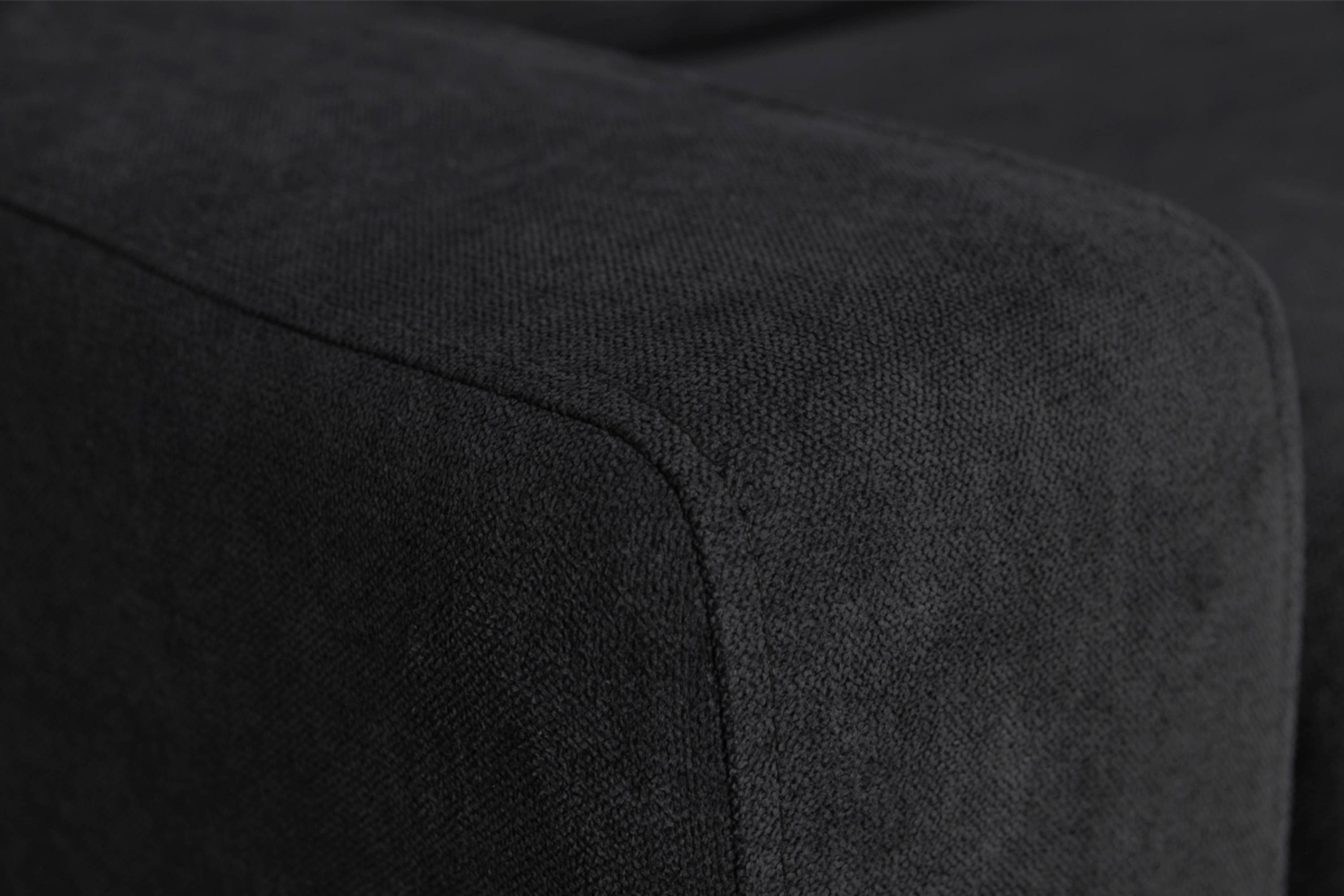 schwarz | schwarz links/rechts, Ecksofa Design, zeitloses Ecksofa MENTO mit Dauerschlaf-Funktion Matratze und schwarz Unterfederung | Konsimo