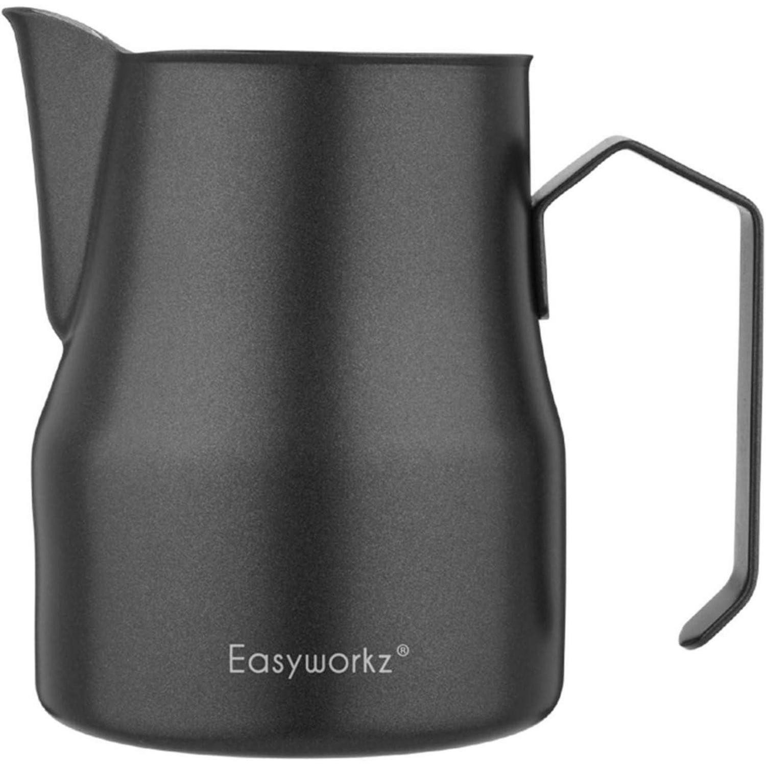 LuxusKollektion Milchkännchen Milchaufschäumkrug Edelstahl 450ml Espresso Kaffee Schaumkrug