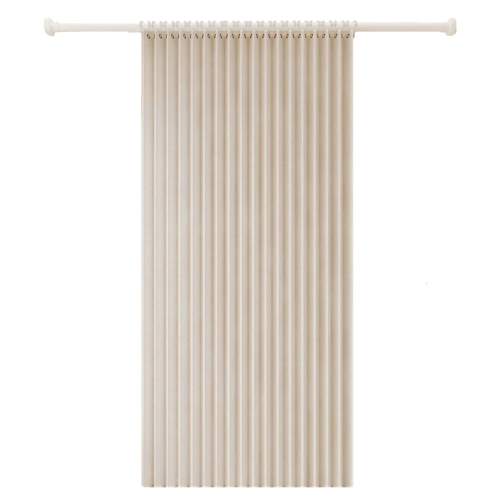 Agger Duschvorhang Wasserdichter Magnet-Falt-Duschvorhang, Verdickter Leinenoptik-Vorhang Breite 100 cm (1-tlg), Ideal für Badezimmer, Türrahmen, Schlafzimmer und als Raumteiler