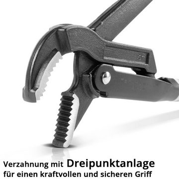 STAHLWERK Rohrzange STAHLWERK Rohrzange 2er Set 1" Zoll (25 mm) / 1,5" Zoll (38 mm) S/45°, Set 2-tlg., S/45° Chrom-Vanadium 315 mm / 420 mm pulverbeschichtet