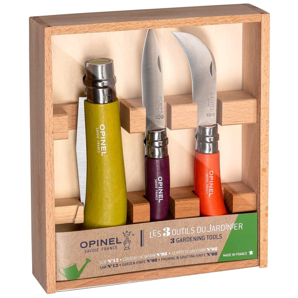 Opinel Universalmesser Garten-Set 3-teilig, bunt