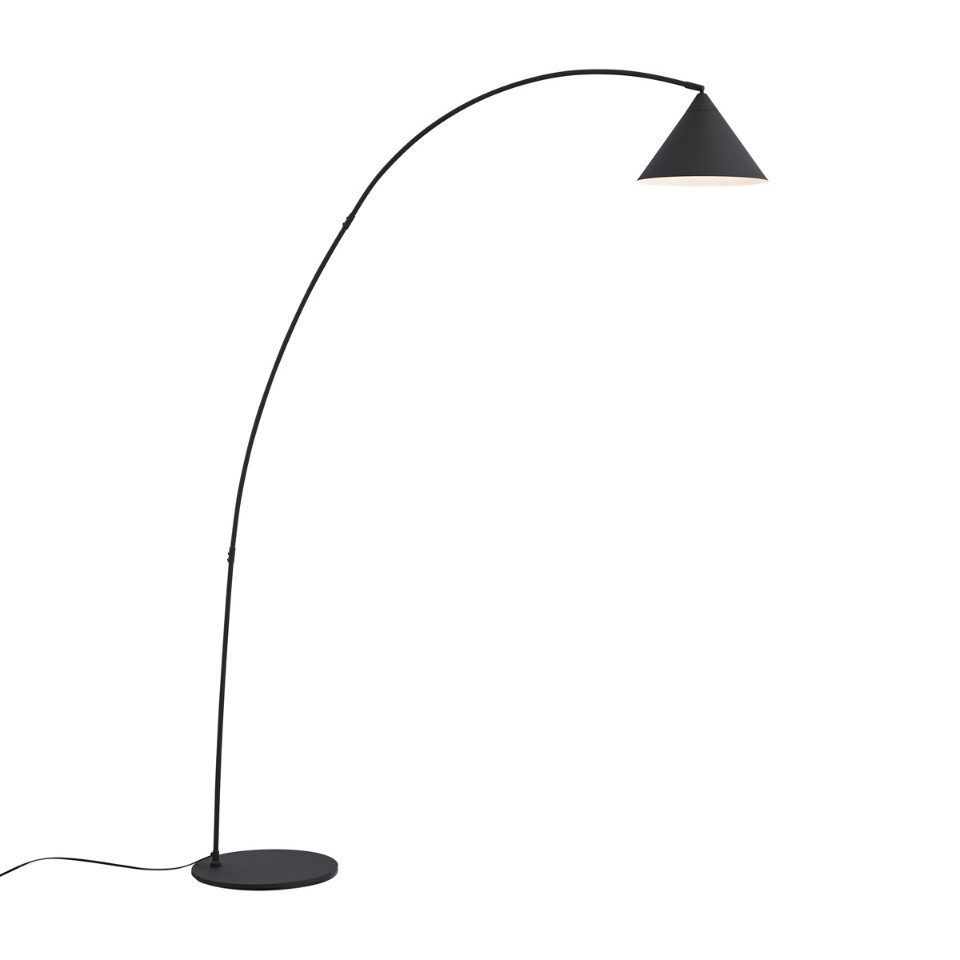 Qazqa Stehlampe Triangolo, ohne Leuchtmittel, E27, Schwarz, Retro, Metall, 1-flammig