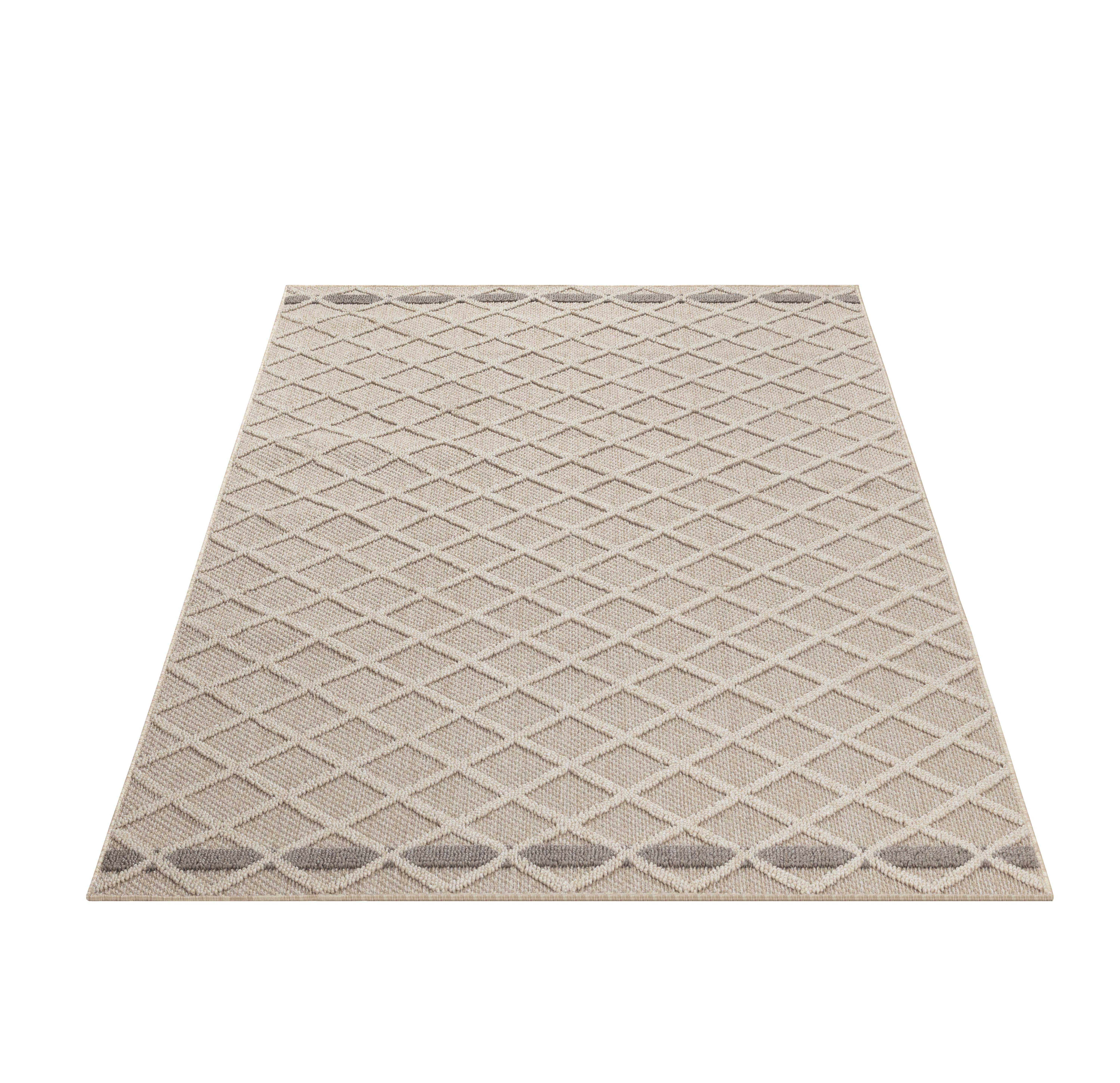 Stilvoll Günstig Outdoorteppich Teppich für den Flur oder Küche Rauten Design, Läufer, Höhe: 8 mm
