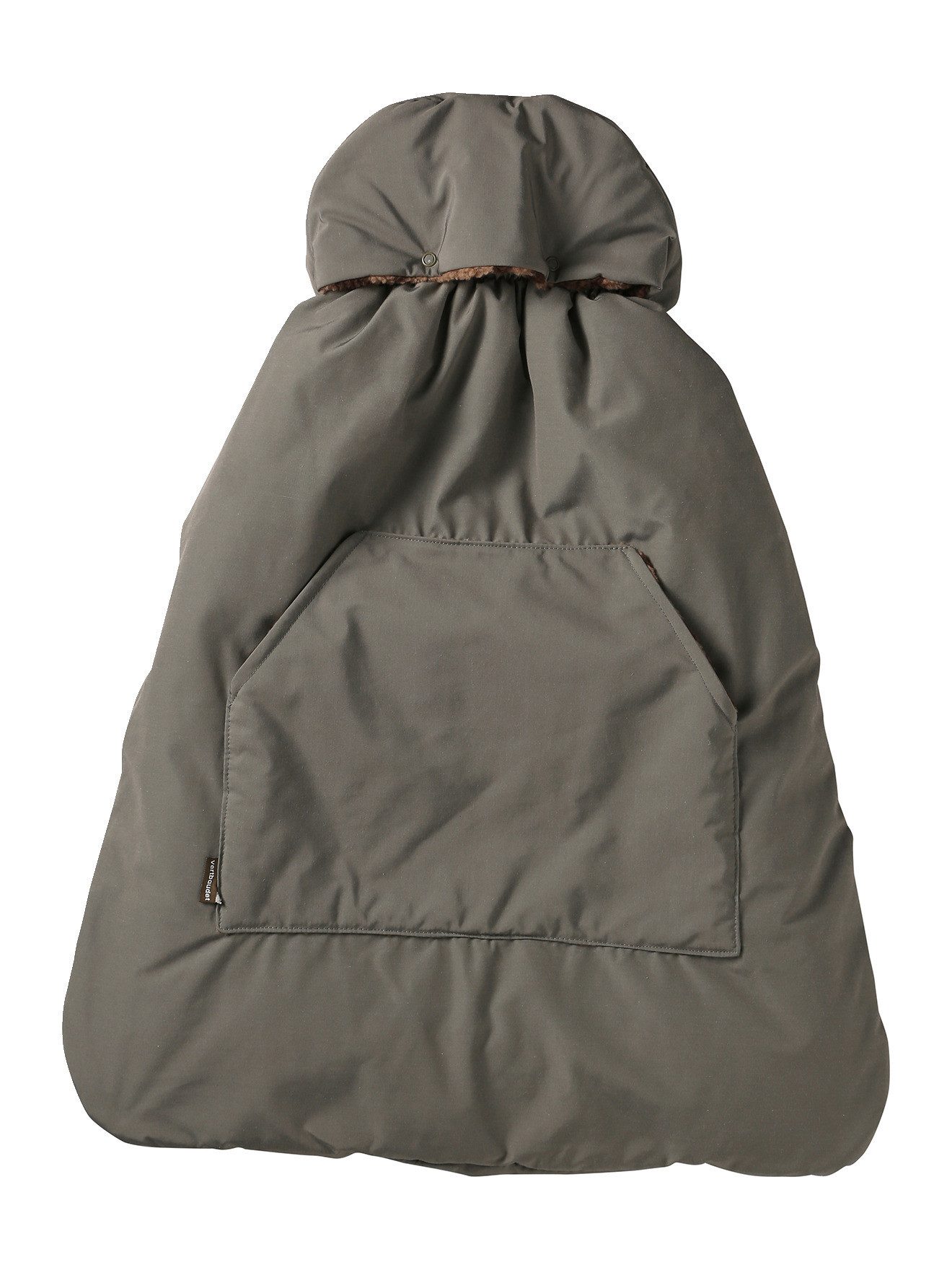 vertbaudet Babytrage Wintercover für die Babytrage mit Kapuze, Teddyfleece-Futter, Leopardenmuster