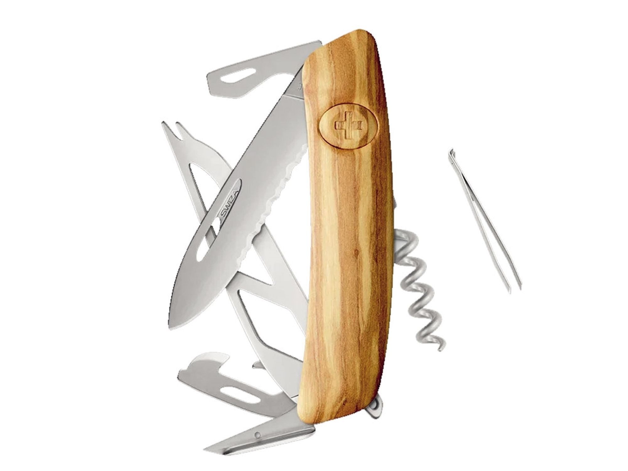 SWIZA Taschenmesser Swiza CH05TR AM Cheese Wood Olive KCR.0056.6310