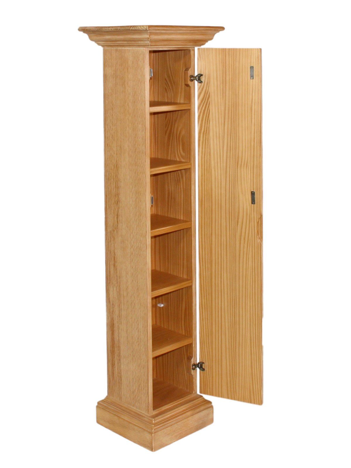 Casamia Beistellschrank Säulenschrank Blumensäule Duett Höhe 132 cm 1 Tür Pinie massiv