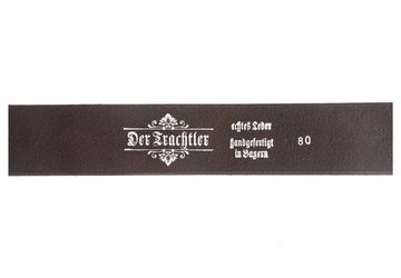 Der Trachtler Ledergürtel mit Hirsch-Zierteil auf der Schlaufe MADE IN GERMANY