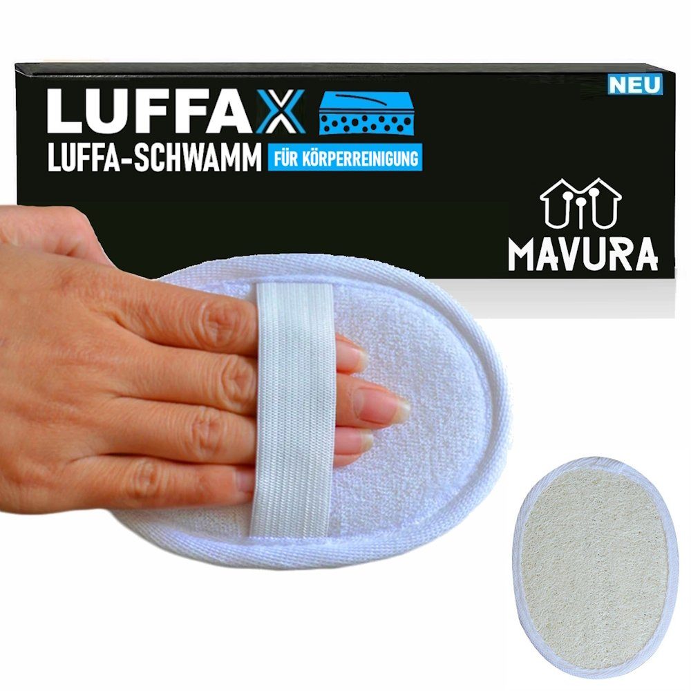 MAVURA Gesichtsreinigungsschwamm LUFFAX Luffa Schwamm Massagehandschuh Luffahandschuh, Wellness Peeling Handschuh