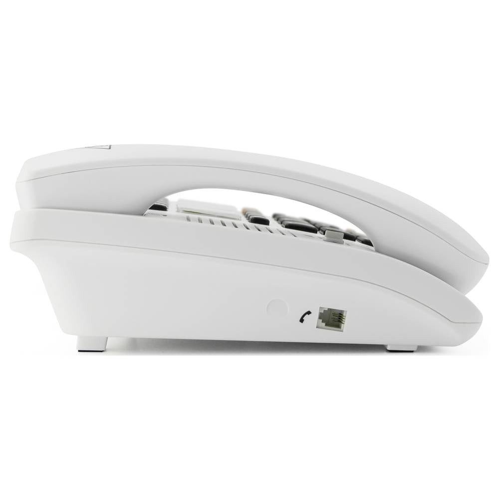 Geemarc Verstärktes Notruftelefon mit Notruf-Armband CL610_WH_VDE Seniorentelefon (Foto-Tasten, Freisprechen, für Hörgeräte kompatibel)