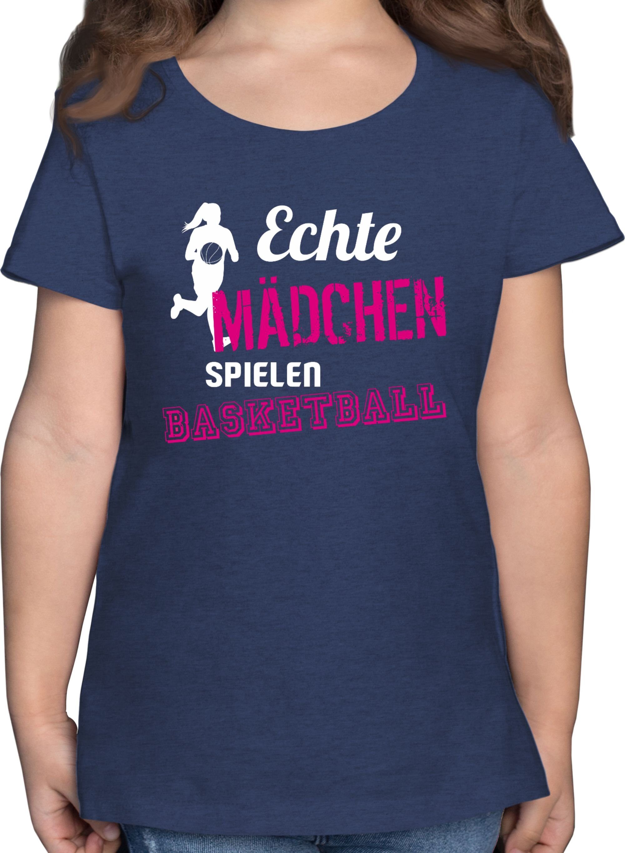 T-Shirt Echte Mädchen spielen Basketball